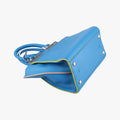 Pre-owned Fendi Petite 3Jours Blue Leather 8BH333 shoulderbag | stylenewstar