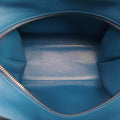 Pre-owned Fendi Petite 3Jours Blue Leather 8BH333 shoulderbag | stylenewstar