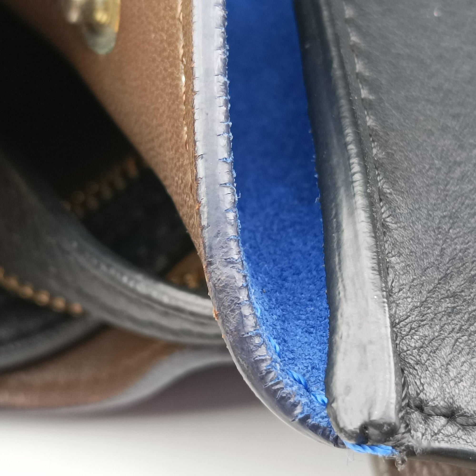 Trapeze Brown×Black×Blue Suede × leather F-VP-0162 F-CU-0162トラペーズミディアム ブラウン×ブラック×ブルー スエード×レザー F-VP-0162 F-CU-0162