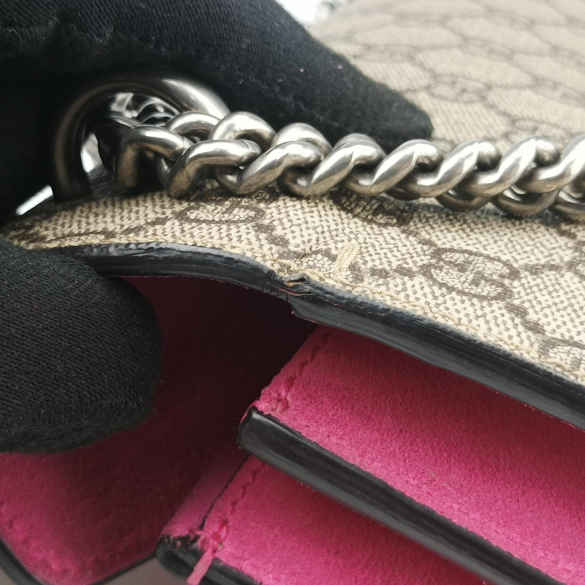 Dionysus Brown×pink PVC coated canvas×suede 400249 B020658614ディオニュソス ブラウン×ピンク PVCコーティングキャンバス×スエード 400249 B020658614