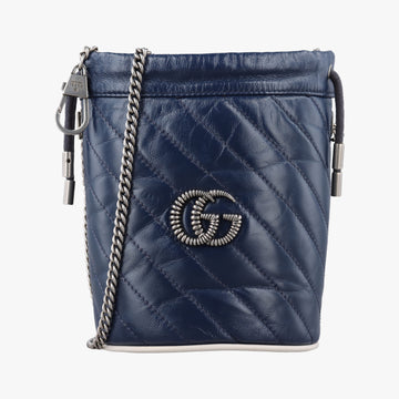 GG Marmont Blue Leather 573817 GGマーモント ブルー レザー 573817 