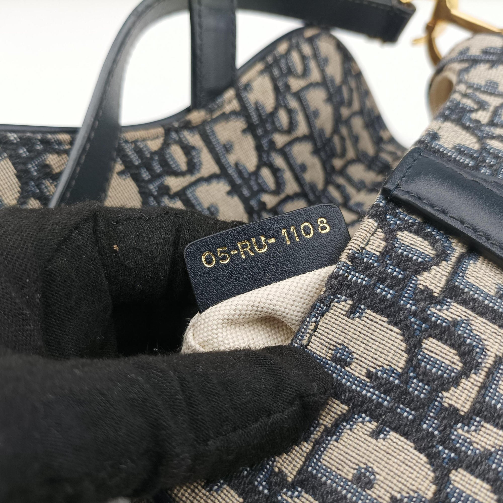 Saddle Navy×grey Jacquard × Leather 05-RU-1108サドル ネイビー×グレー ジャガード×レザー 05-RU-1108