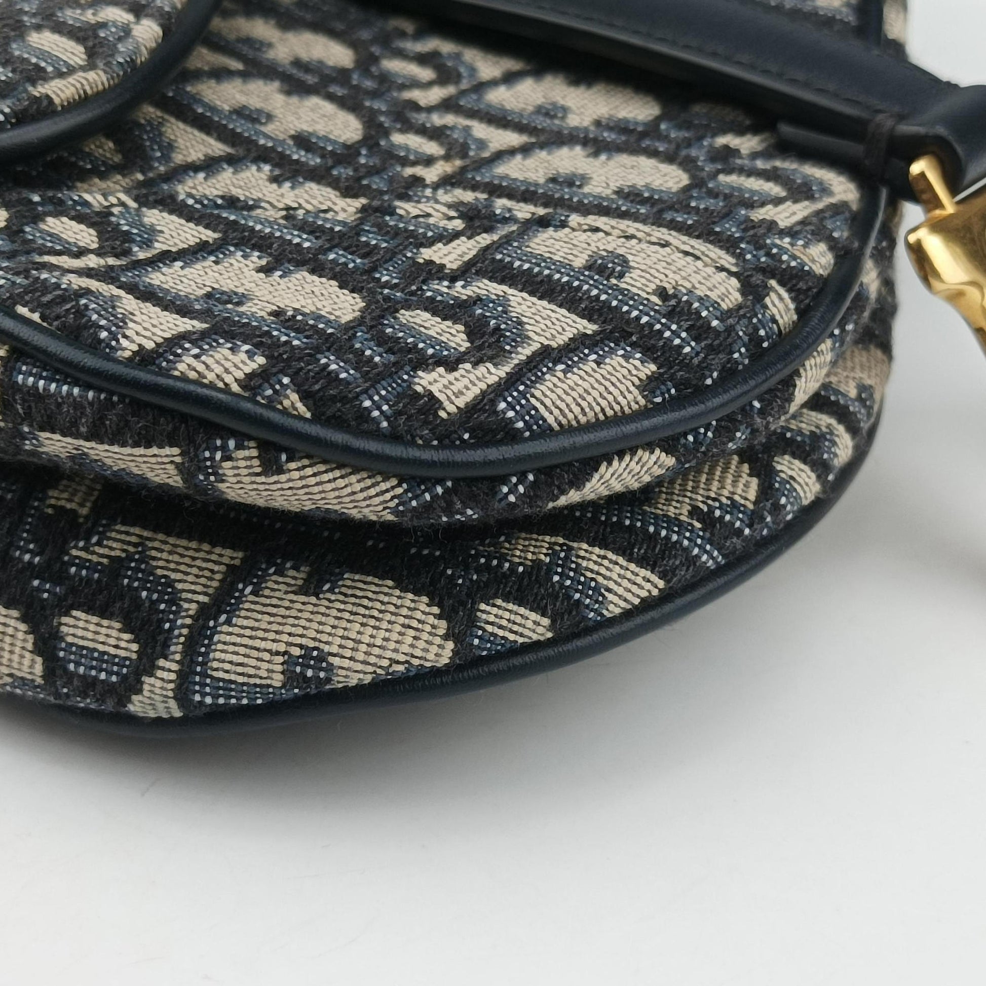 Saddle Navy×grey Jacquard × Leather 05-RU-1108サドル ネイビー×グレー ジャガード×レザー 05-RU-1108