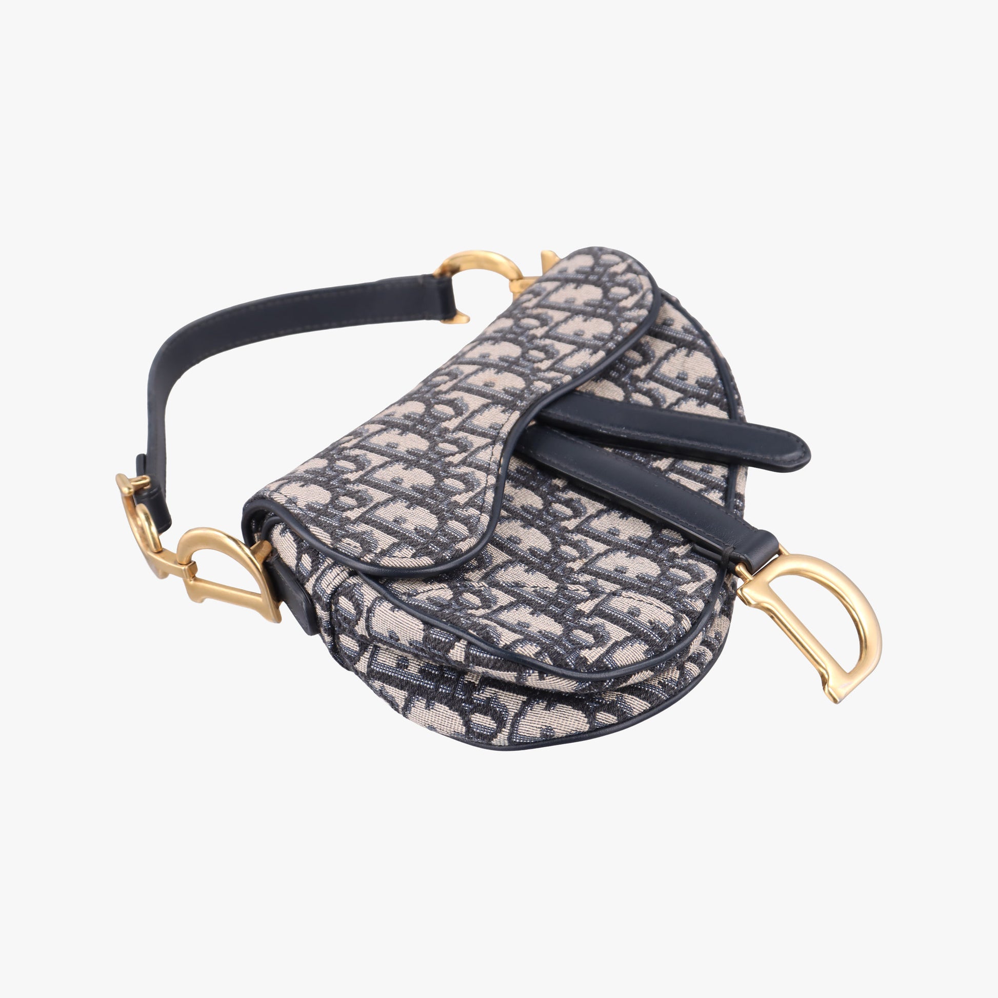 Saddle Navy×grey Jacquard × Leather 05-RU-1108サドル ネイビー×グレー ジャガード×レザー 05-RU-1108