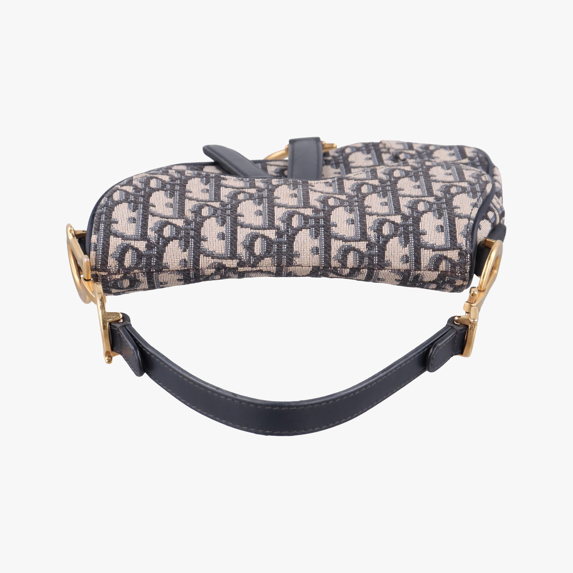 Saddle Navy×grey Jacquard × Leather 05-RU-1108サドル ネイビー×グレー ジャガード×レザー 05-RU-1108