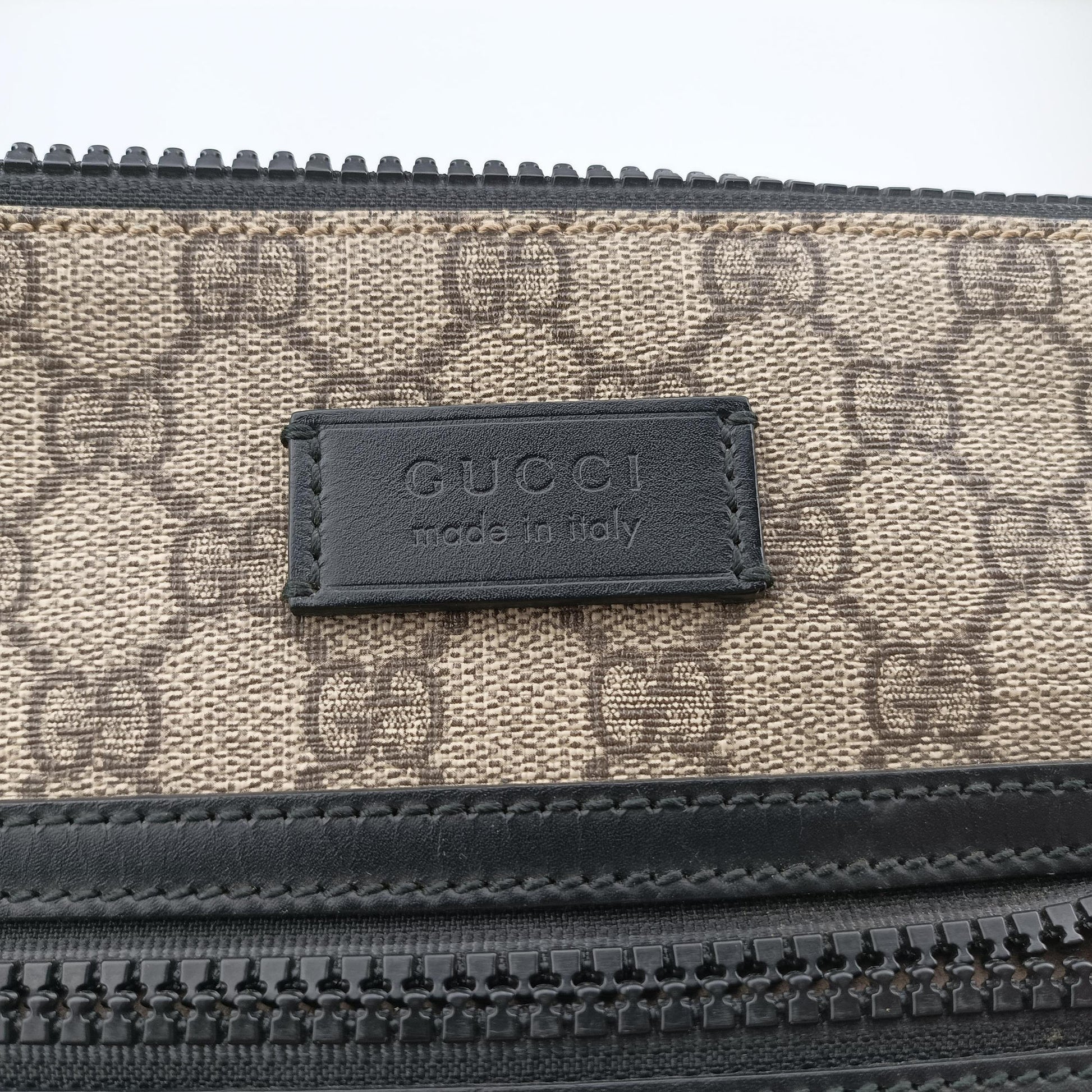 GG Supreme Flat Messenger Brown PVC coated canvas×Leather 406374 I024470216GGスプリーム フラット メッセンジャー ブラウン PVCコーティングキャンバス×レザー 406374 I024470216