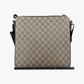 GG Supreme Flat Messenger Brown PVC coated canvas×Leather 406374 I024470216GGスプリーム フラット メッセンジャー ブラウン PVCコーティングキャンバス×レザー 406374 I024470216