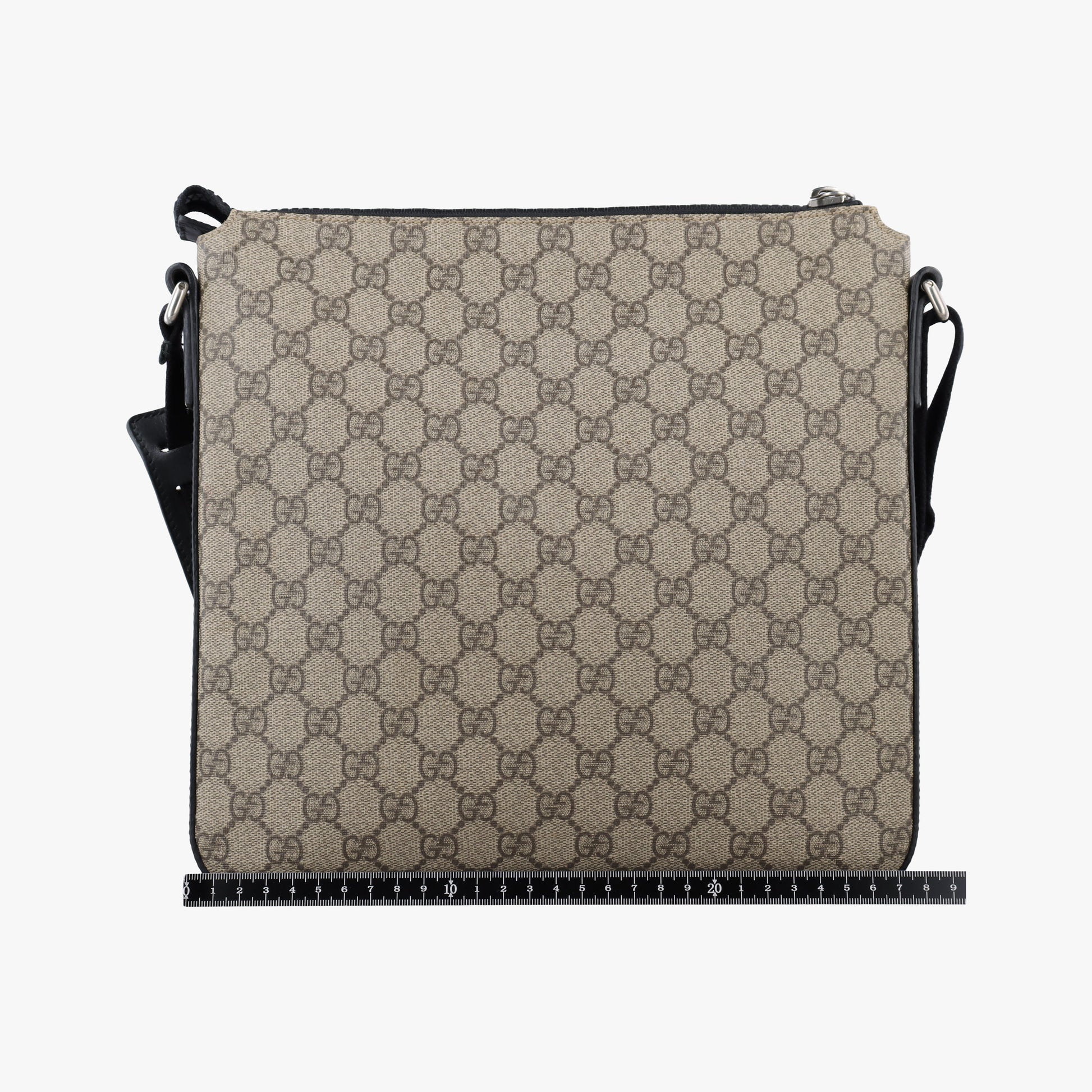 GG Supreme Flat Messenger Brown PVC coated canvas×Leather 406374 I024470216GGスプリーム フラット メッセンジャー ブラウン PVCコーティングキャンバス×レザー 406374 I024470216