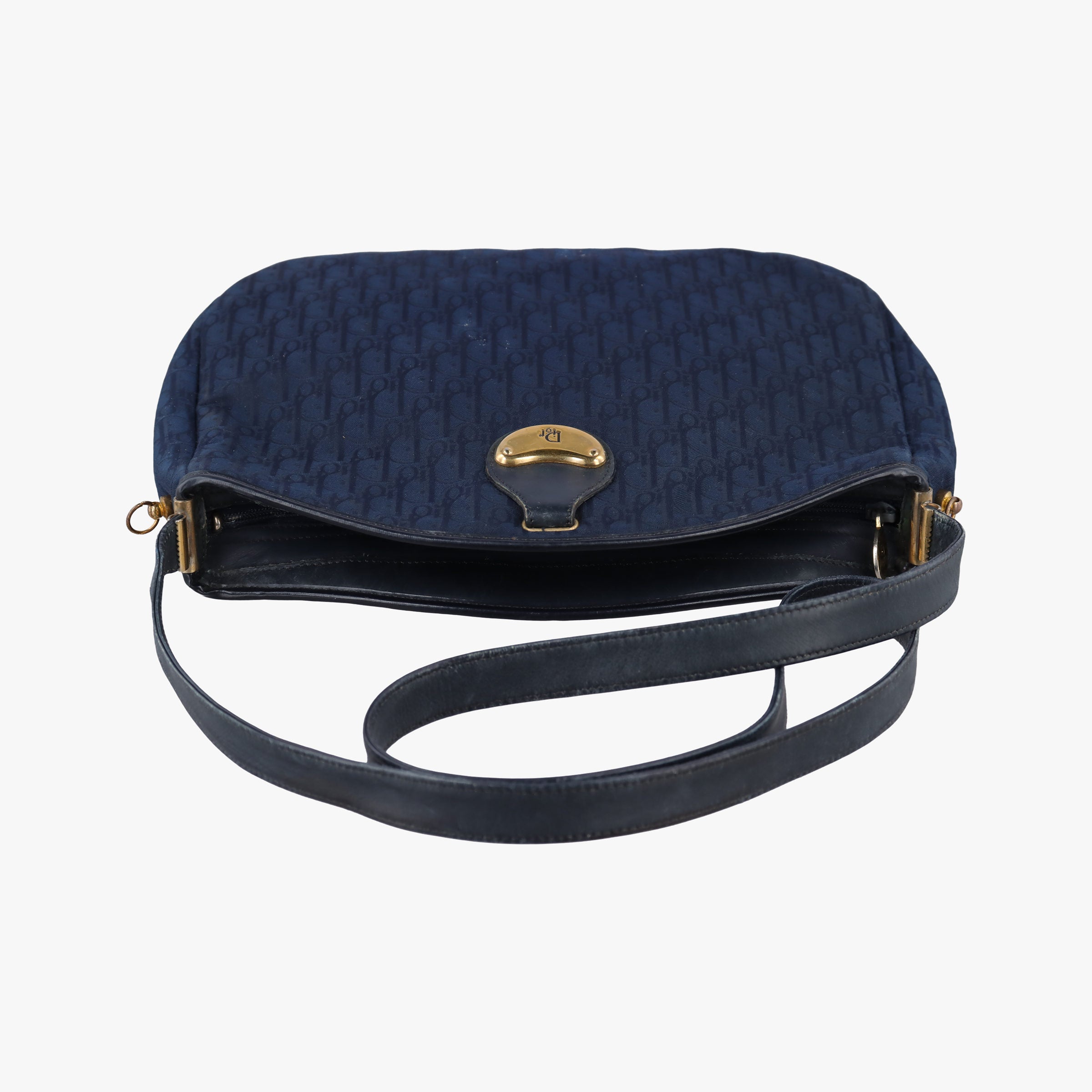 Trotter Navy Oblique Jacquard Canvas × Leather トロッター ネイビー ジャガードキャンバス × レザー 