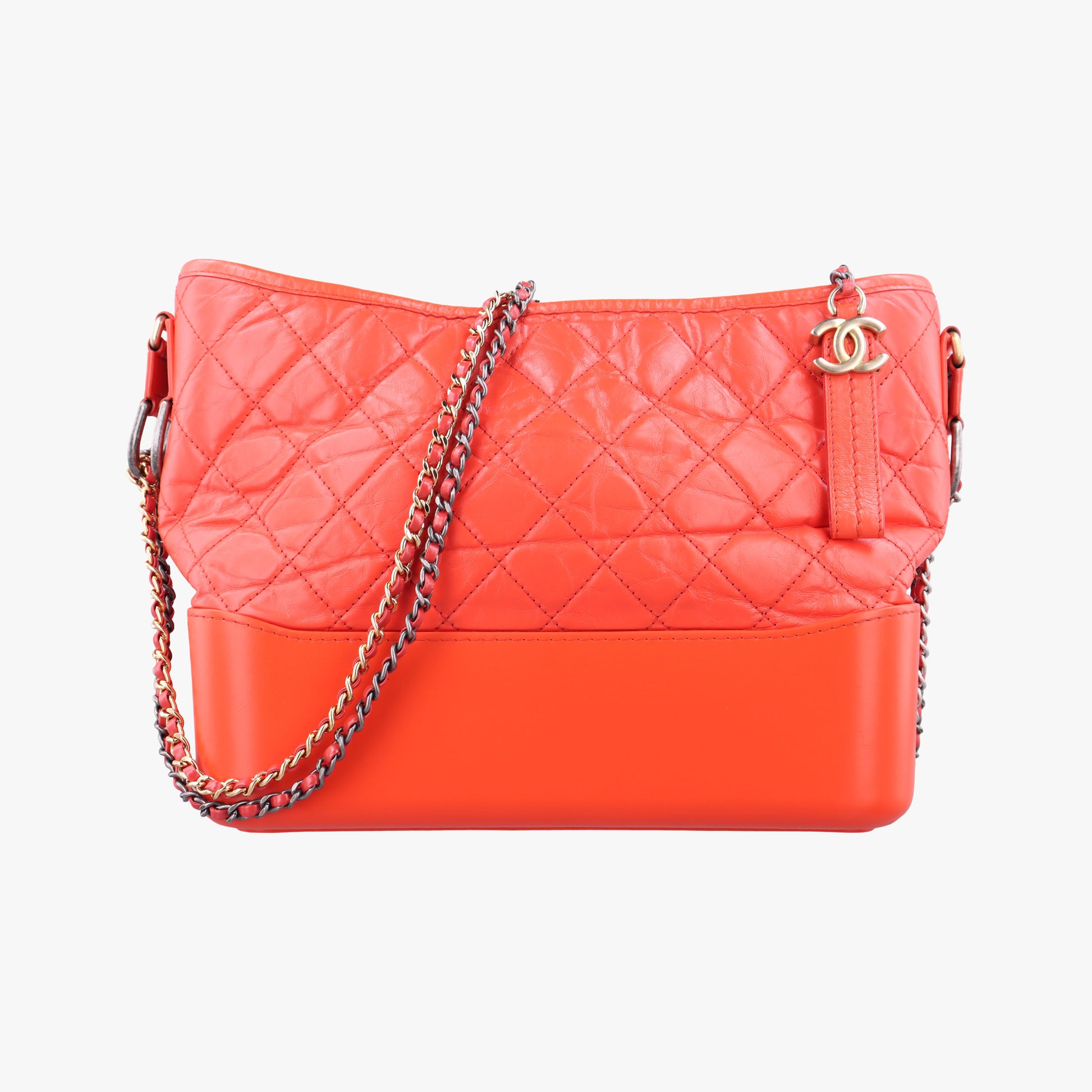 Secondhand Chanel GABRIELLE Orange lambskin A93824 shoulderbag | stylenewstar