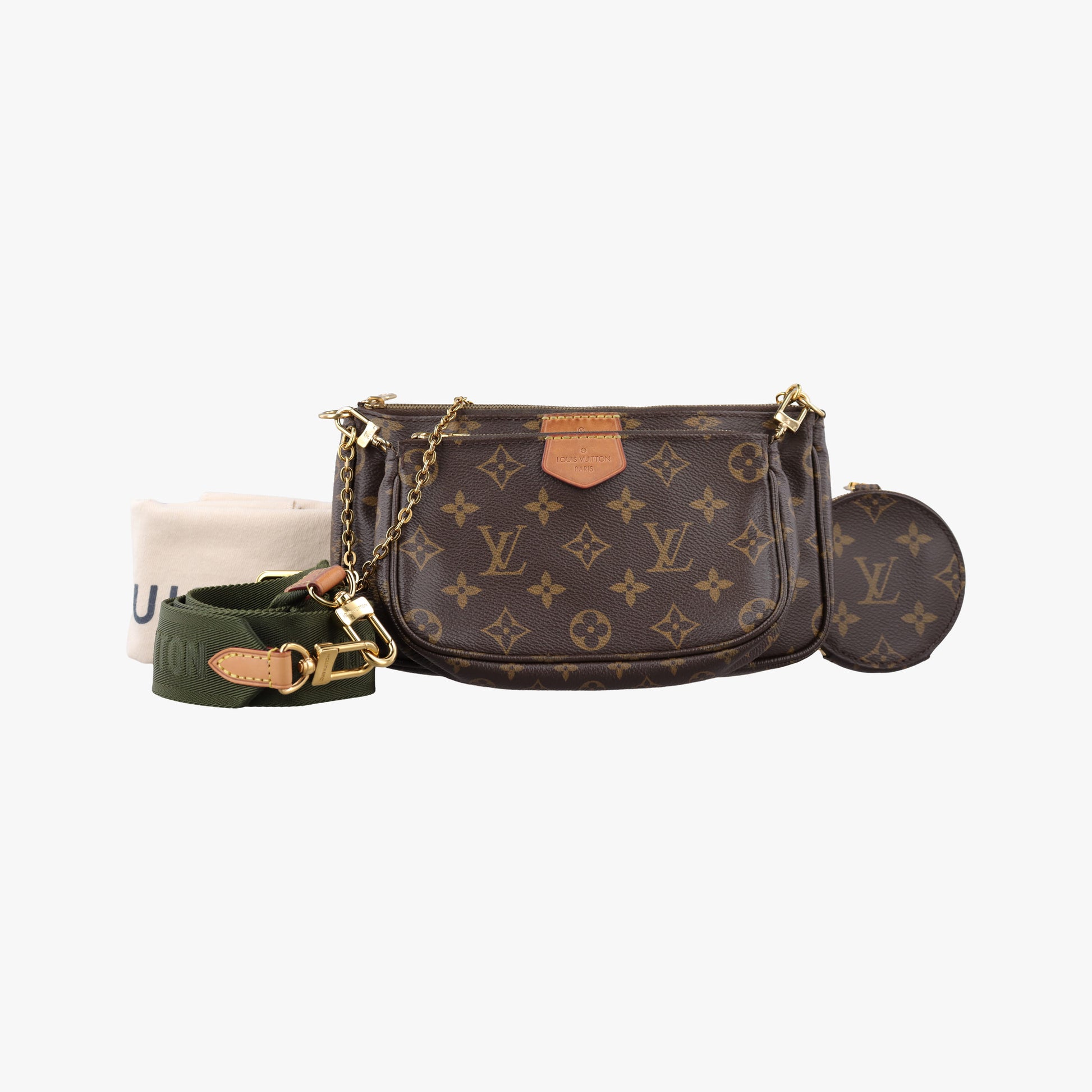 Multi Pochette Accessoir brown×khaki Monogram Canvas M44813 IC Chipミュルティ ポシェット アクセソワール モノグラム/ブラウン×カーキ モノグラムキャンバス M44813 ICチップ