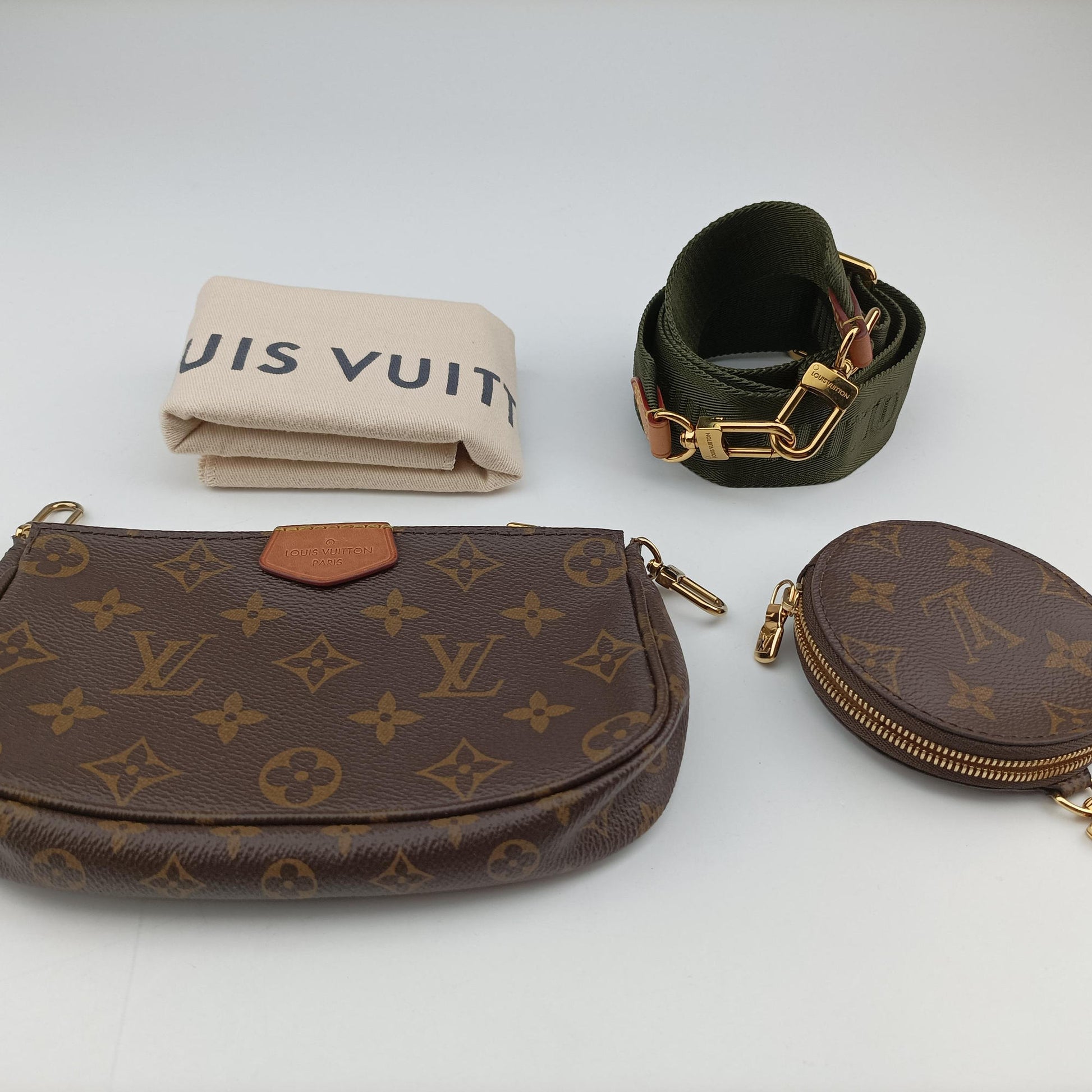 Multi Pochette Accessoir brown×khaki Monogram Canvas M44813 IC Chipミュルティ ポシェット アクセソワール モノグラム/ブラウン×カーキ モノグラムキャンバス M44813 ICチップ