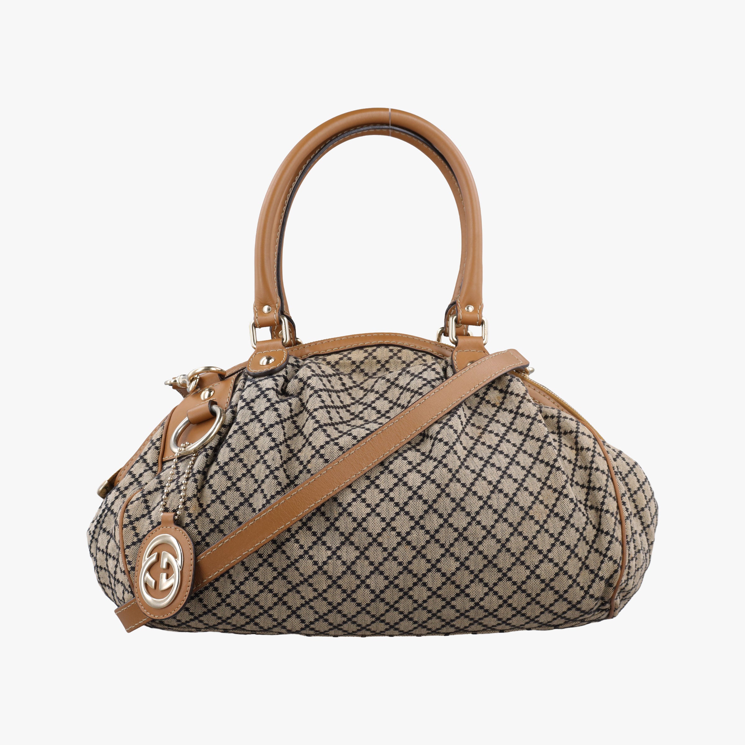 Sukey GUCCISSIMA Brown x Beige canvas×leather 223974 C8210924スーキー ディアマンテ ブラウン x ベージュ キャンバス×レザー 223974 C8210924