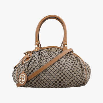 Sukey GUCCISSIMA Brown x Beige canvas×leather 223974 C8210924スーキー ディアマンテ ブラウン x ベージュ キャンバス×レザー 223974 C8210924