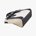 Luggage nano Shopper Beige×white×black Leather F-GA-2136ラゲージナノショッパー ベージュ×ホワイト×ブラック レザー F-GA-2136