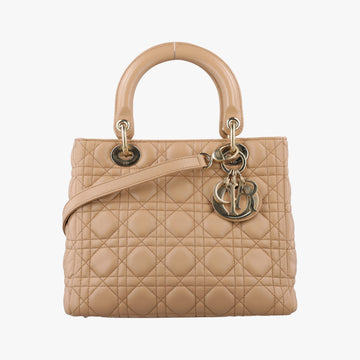 Lady Dior Beige lambskin 96-MA-0151レディディオール ベージュ ラムスキン 96-MA-0151