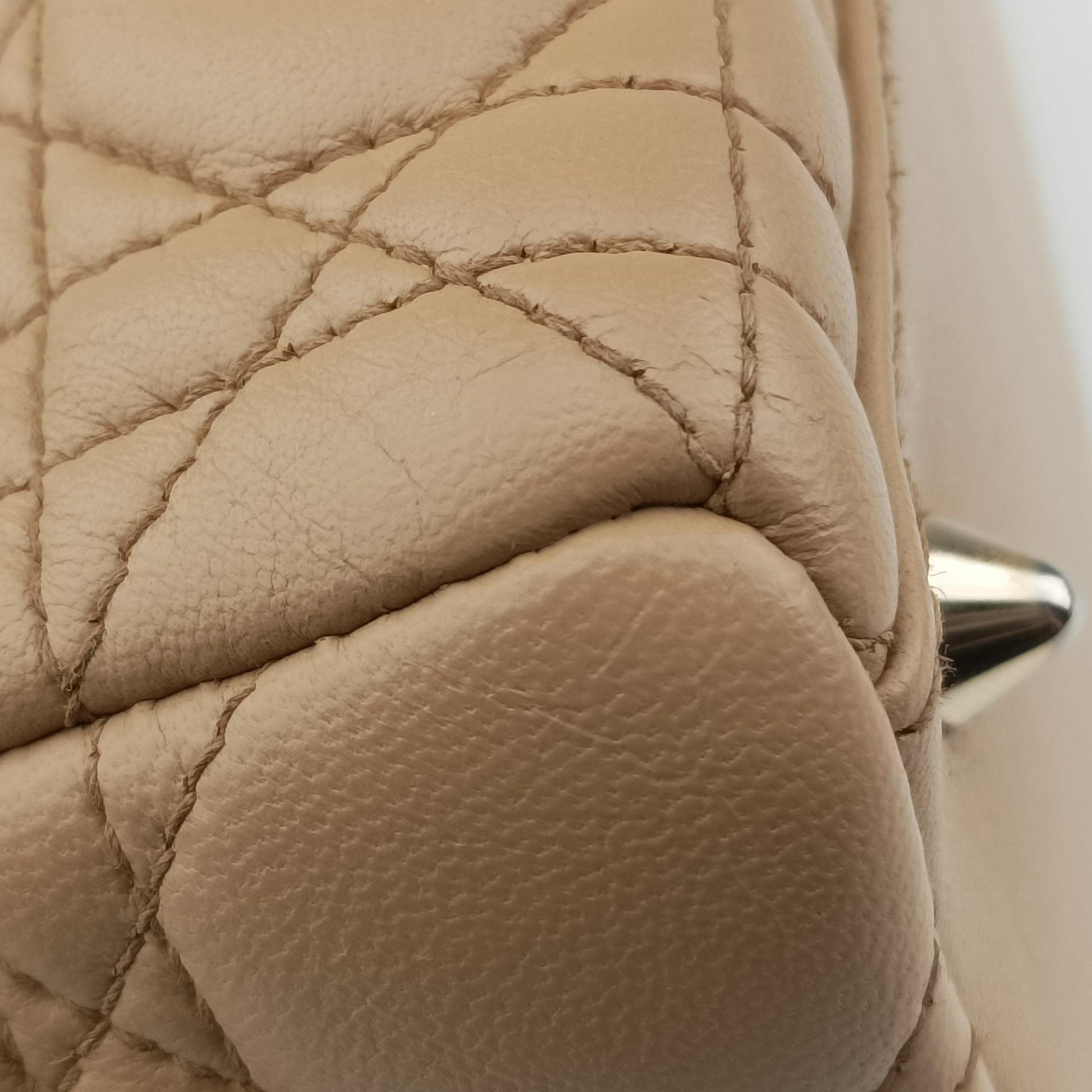 Lady Dior Beige lambskin 96-MA-0151レディディオール ベージュ ラムスキン 96-MA-0151