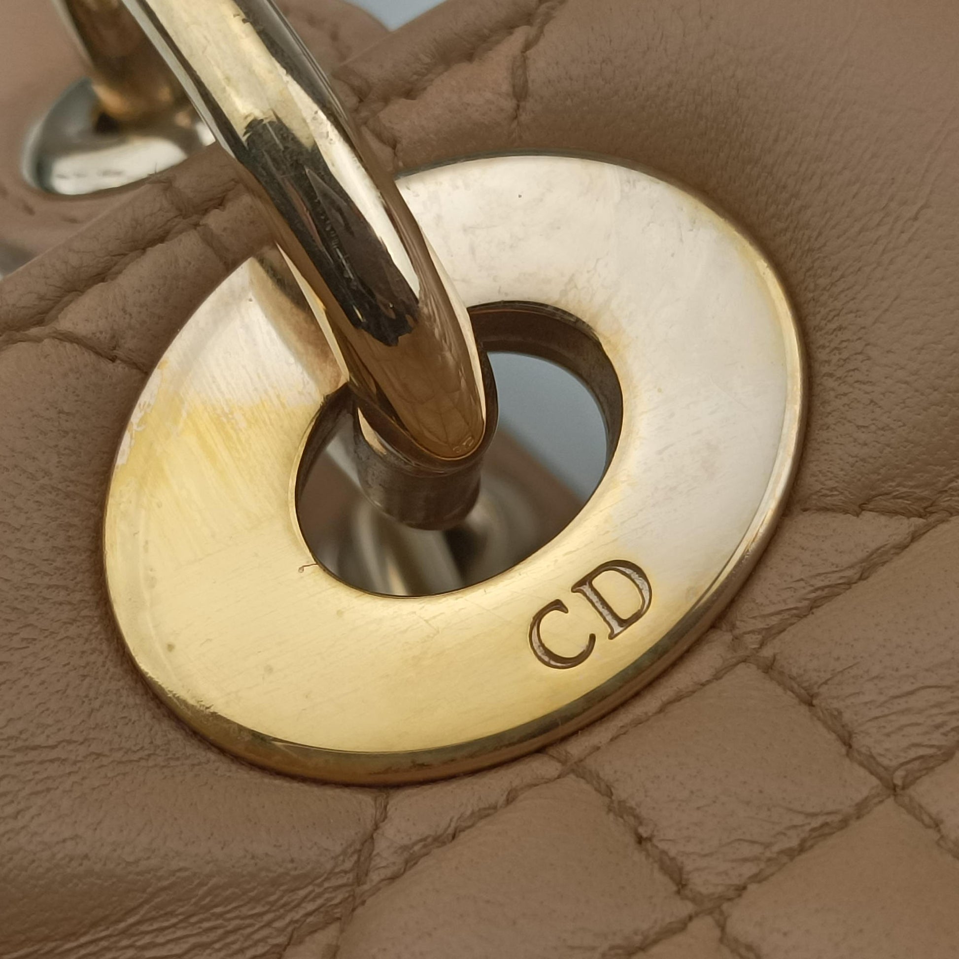 Lady Dior Beige lambskin 96-MA-0151レディディオール ベージュ ラムスキン 96-MA-0151