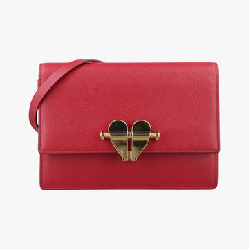 heart lock Red Saffiano Leather 62Bハートロック レッド サフィアーノレザー 62B