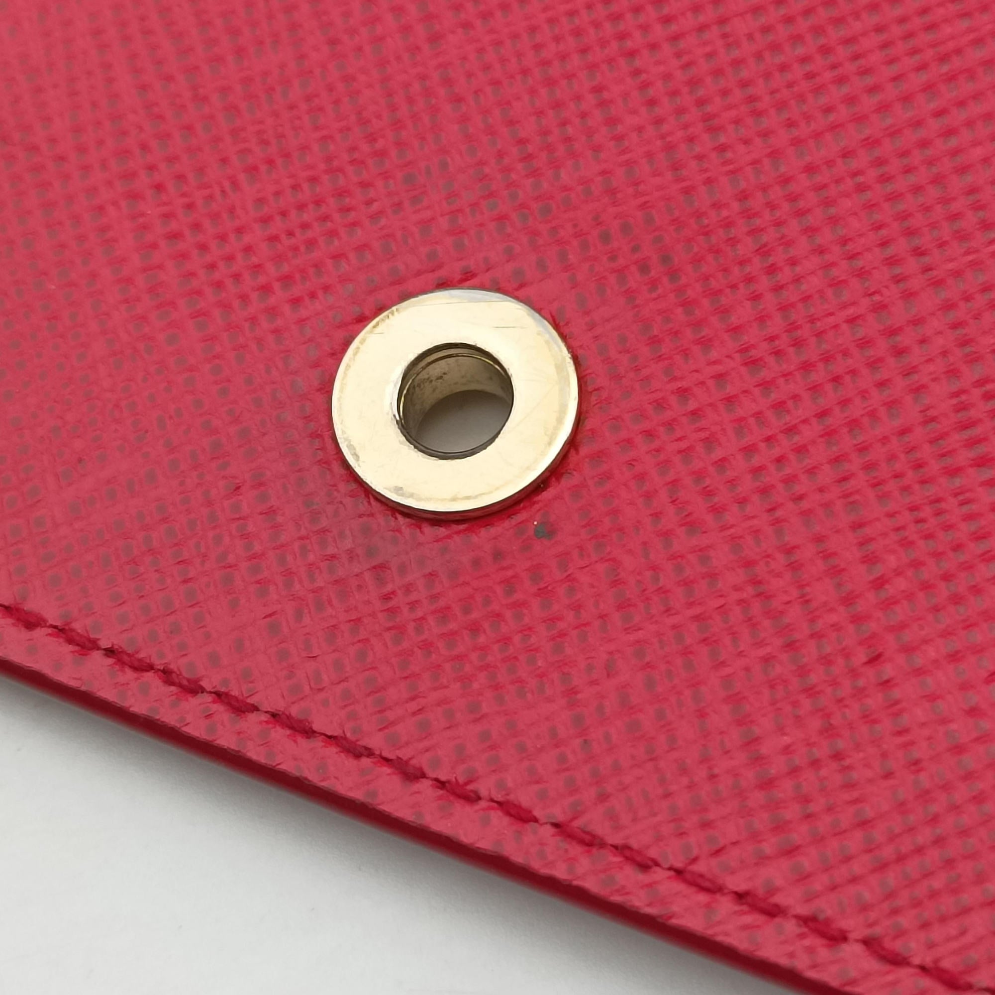 heart lock Red Saffiano Leather 62Bハートロック レッド サフィアーノレザー 62B