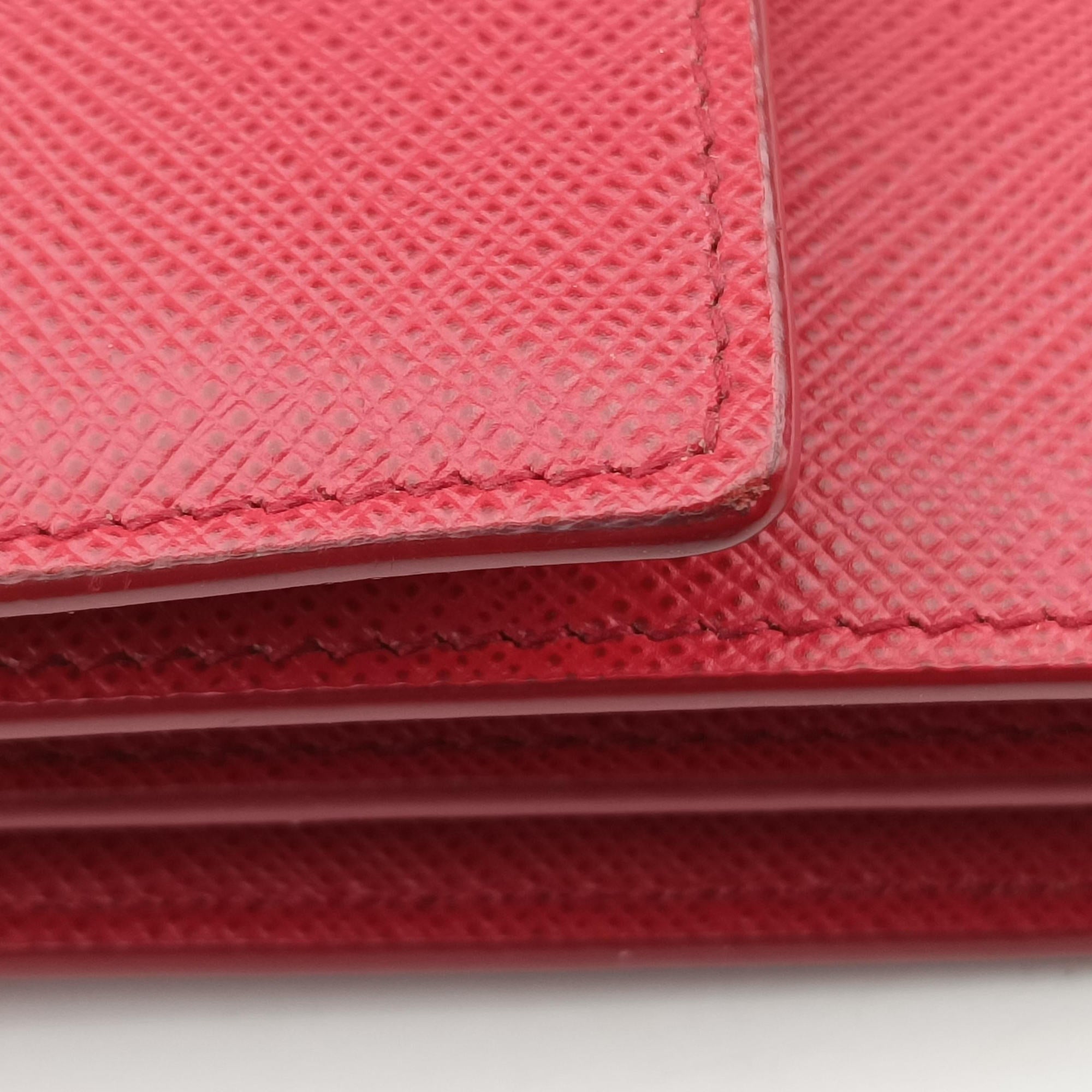 heart lock Red Saffiano Leather 62Bハートロック レッド サフィアーノレザー 62B