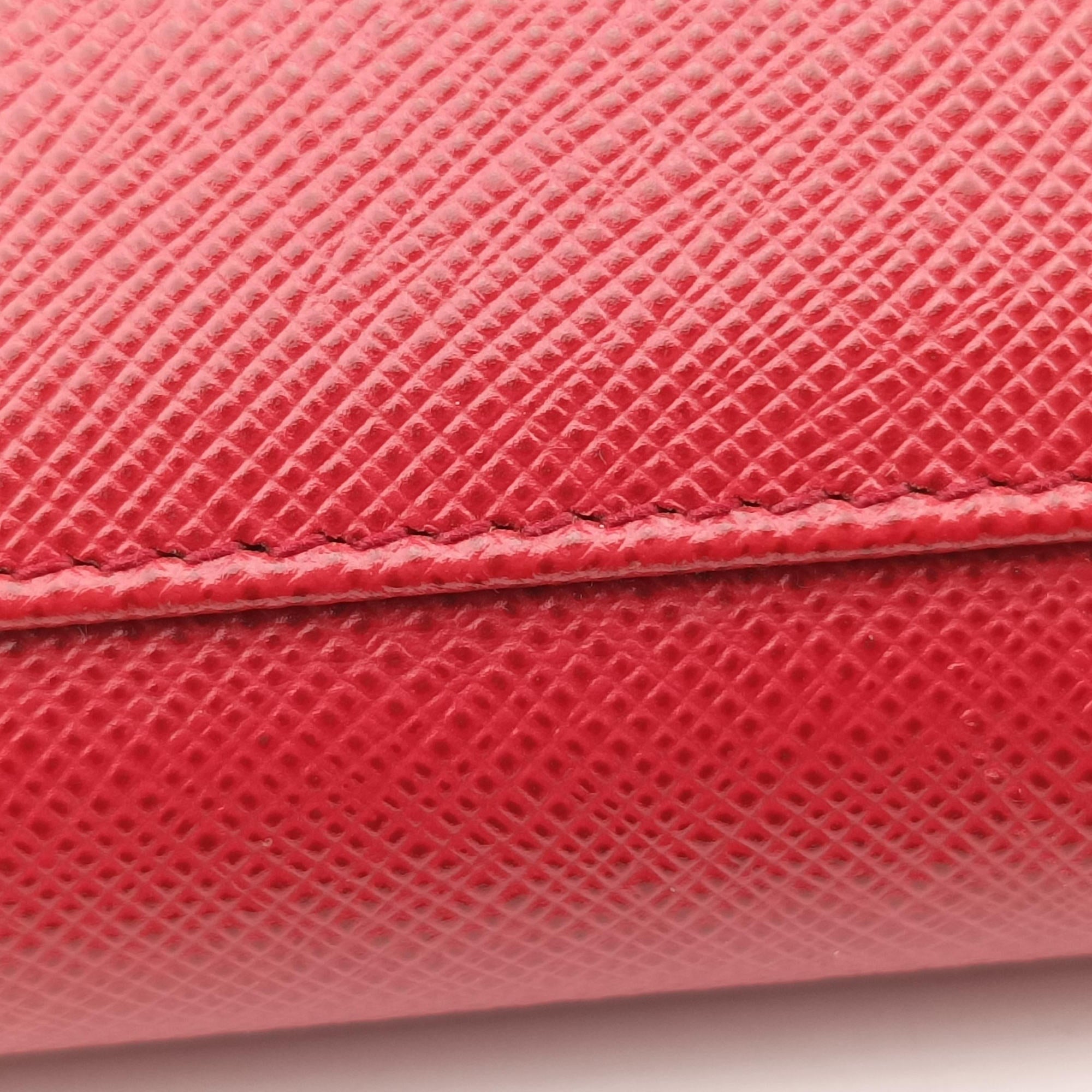 heart lock Red Saffiano Leather 62Bハートロック レッド サフィアーノレザー 62B