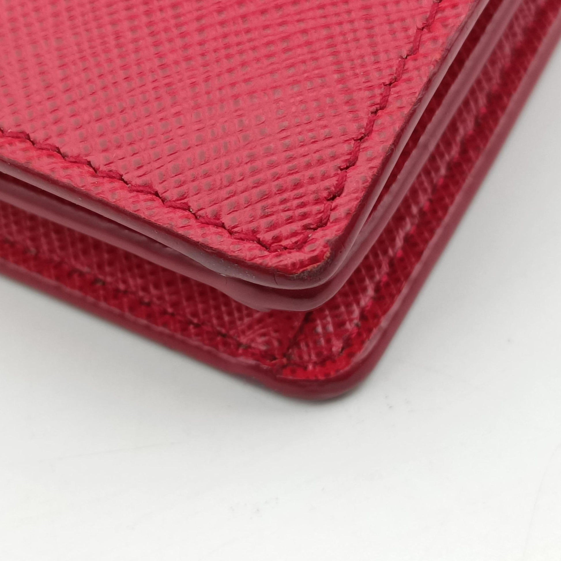 heart lock Red Saffiano Leather 62Bハートロック レッド サフィアーノレザー 62B