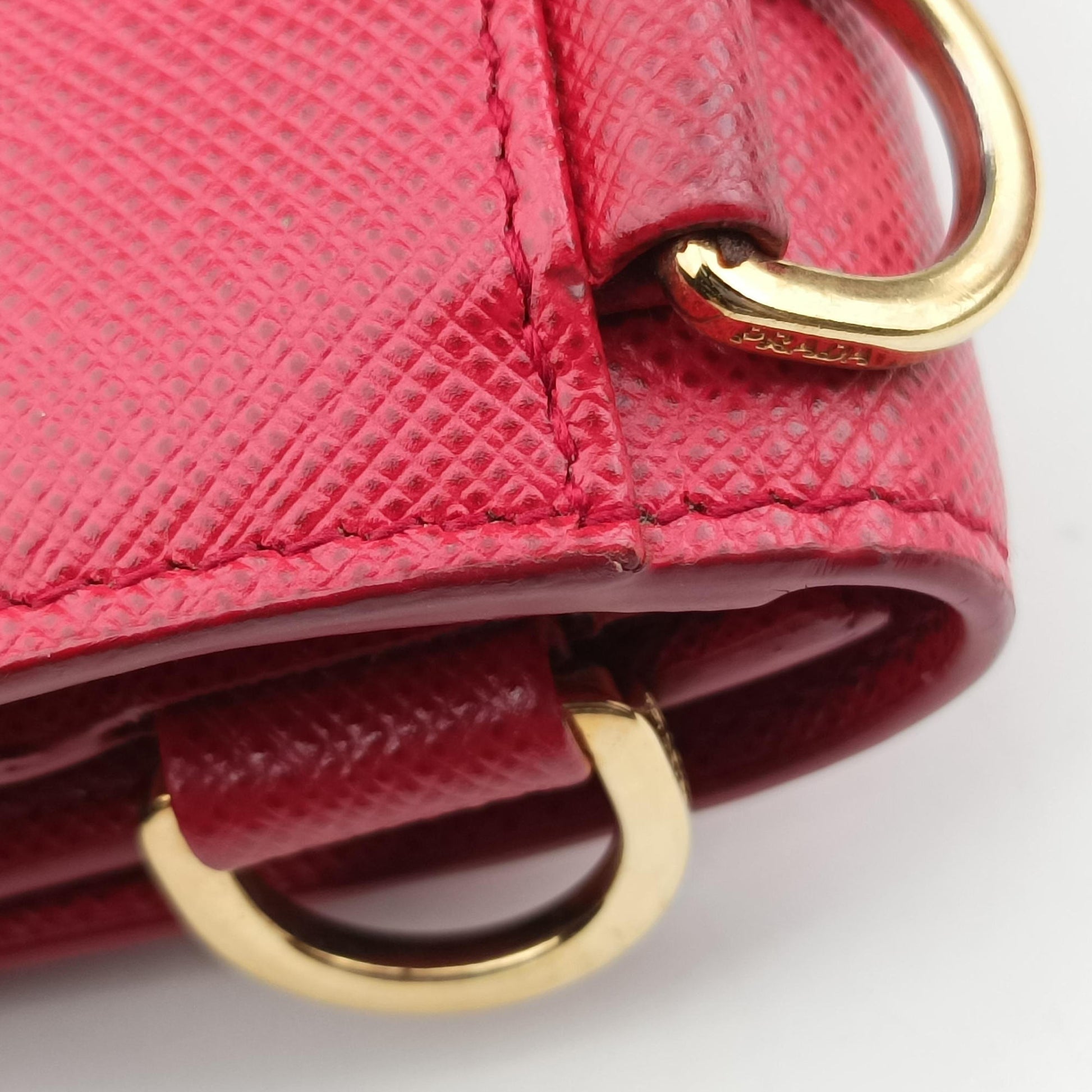 heart lock Red Saffiano Leather 62Bハートロック レッド サフィアーノレザー 62B