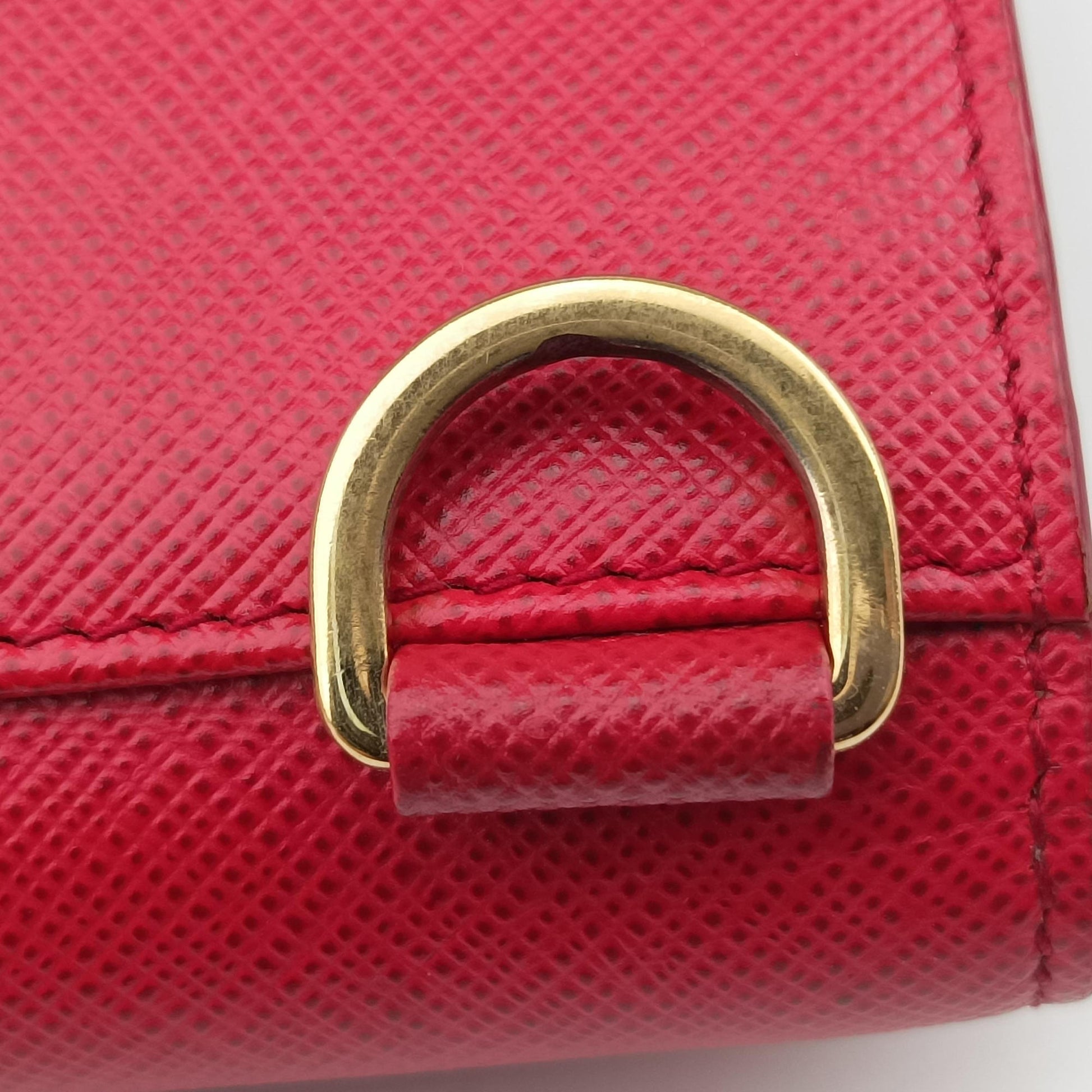heart lock Red Saffiano Leather 62Bハートロック レッド サフィアーノレザー 62B