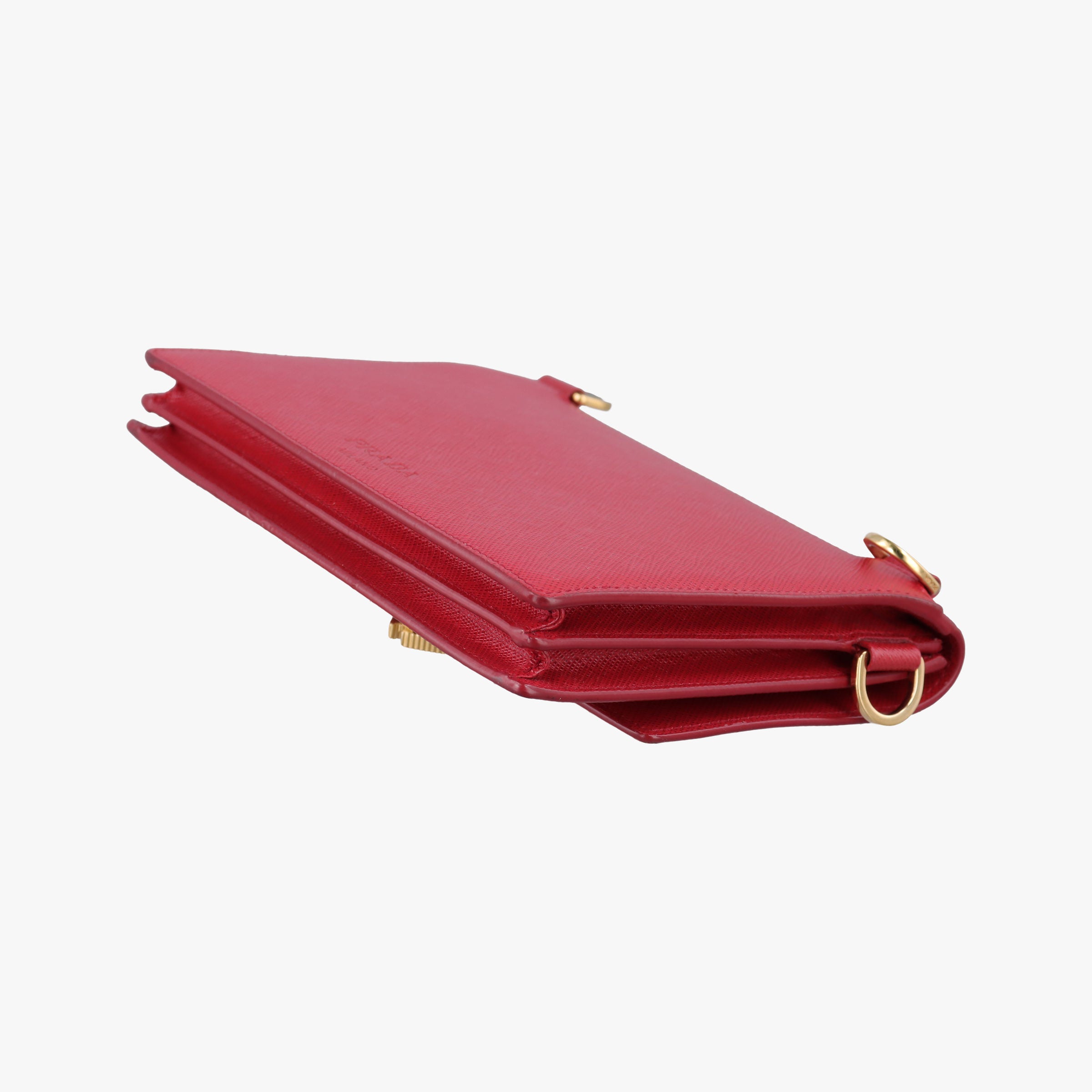 heart lock Red Saffiano Leather 62Bハートロック レッド サフィアーノレザー 62B