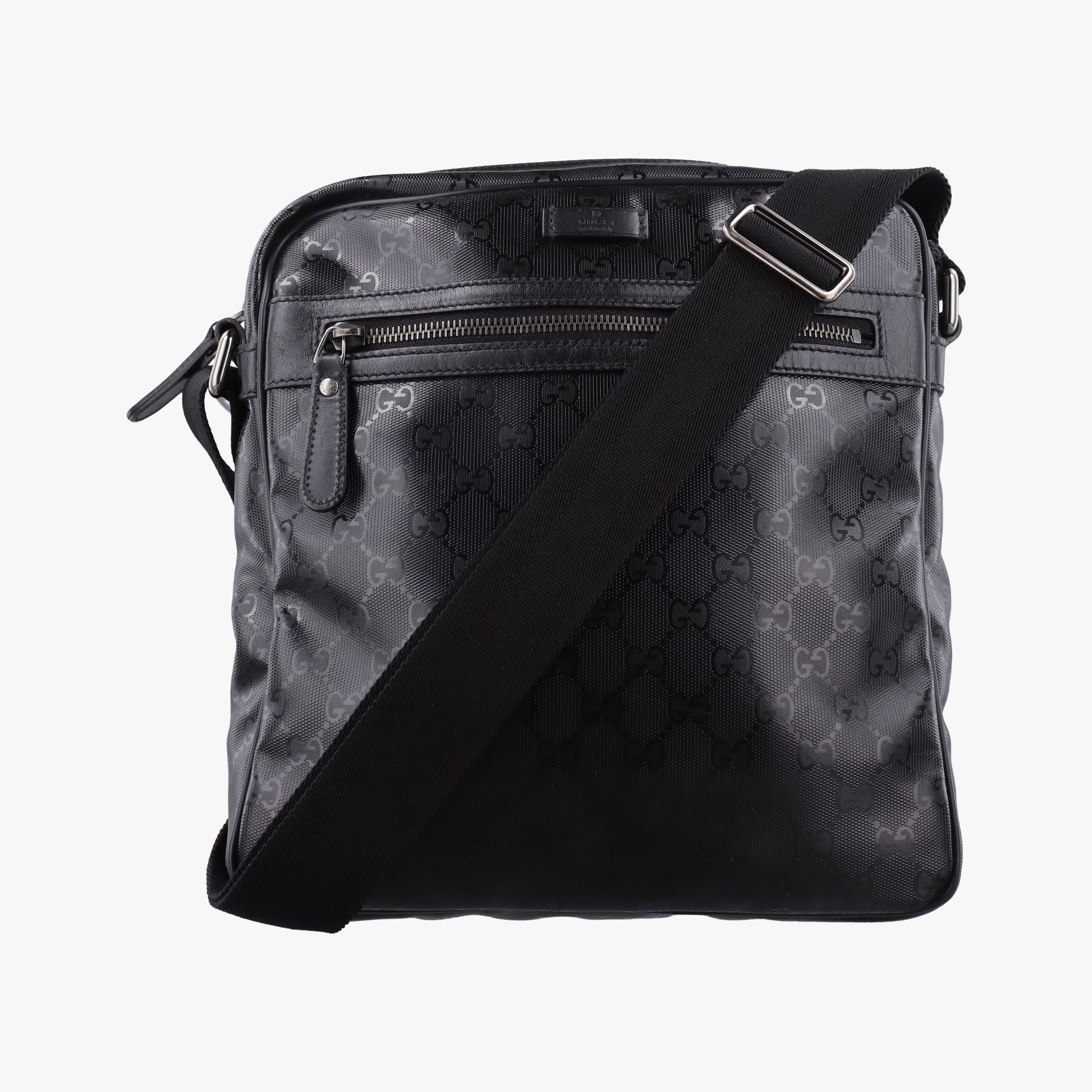 GG Imprime Messenger Black PVC coated canvas 201448 D6362378GGインプリメ メッセンジャー ブラック PVCコーティングキャンバス 201448 D6362378