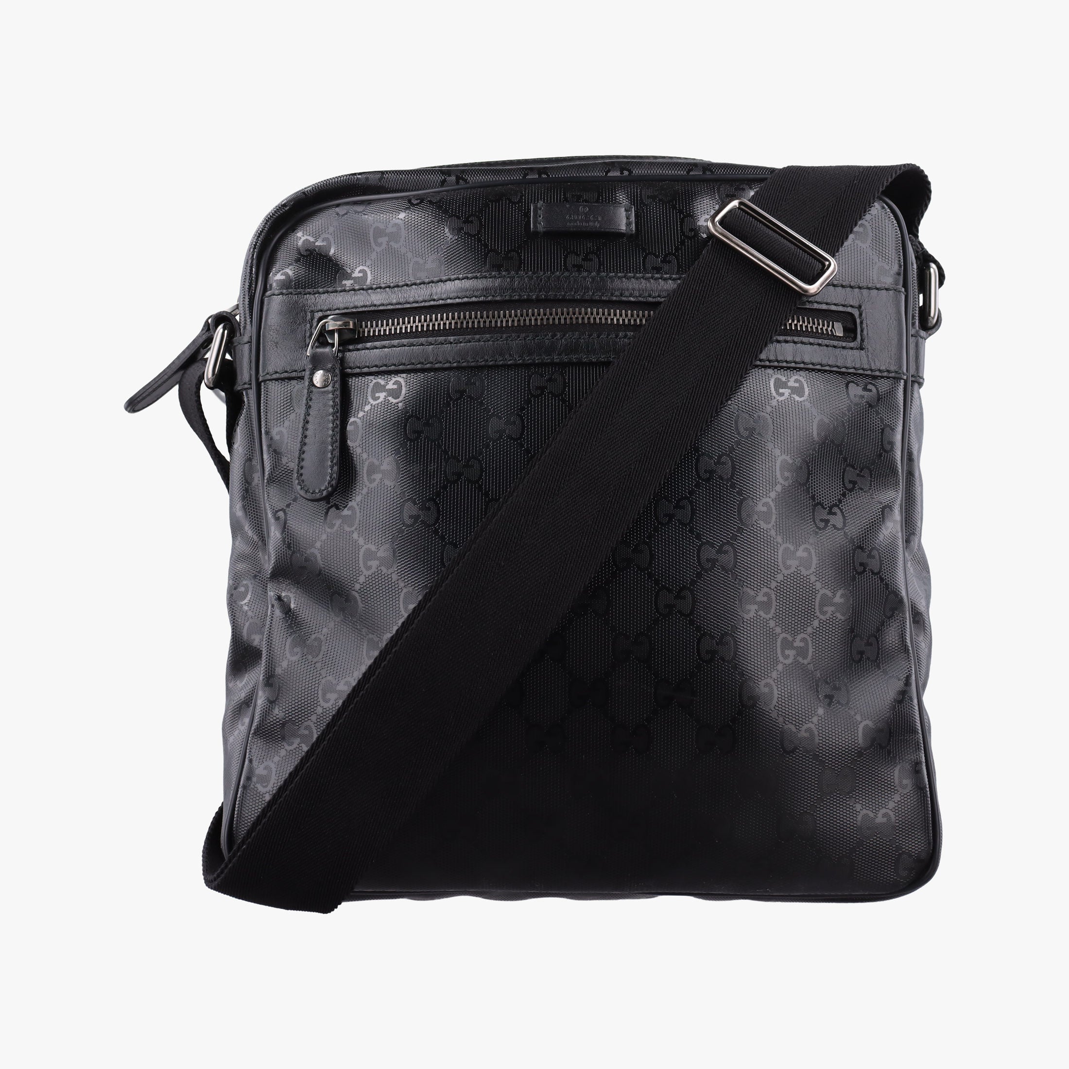 GG Imprime Messenger Black PVC coated canvas 201448 D6362378GGインプリメ メッセンジャー ブラック PVCコーティングキャンバス 201448 D6362378