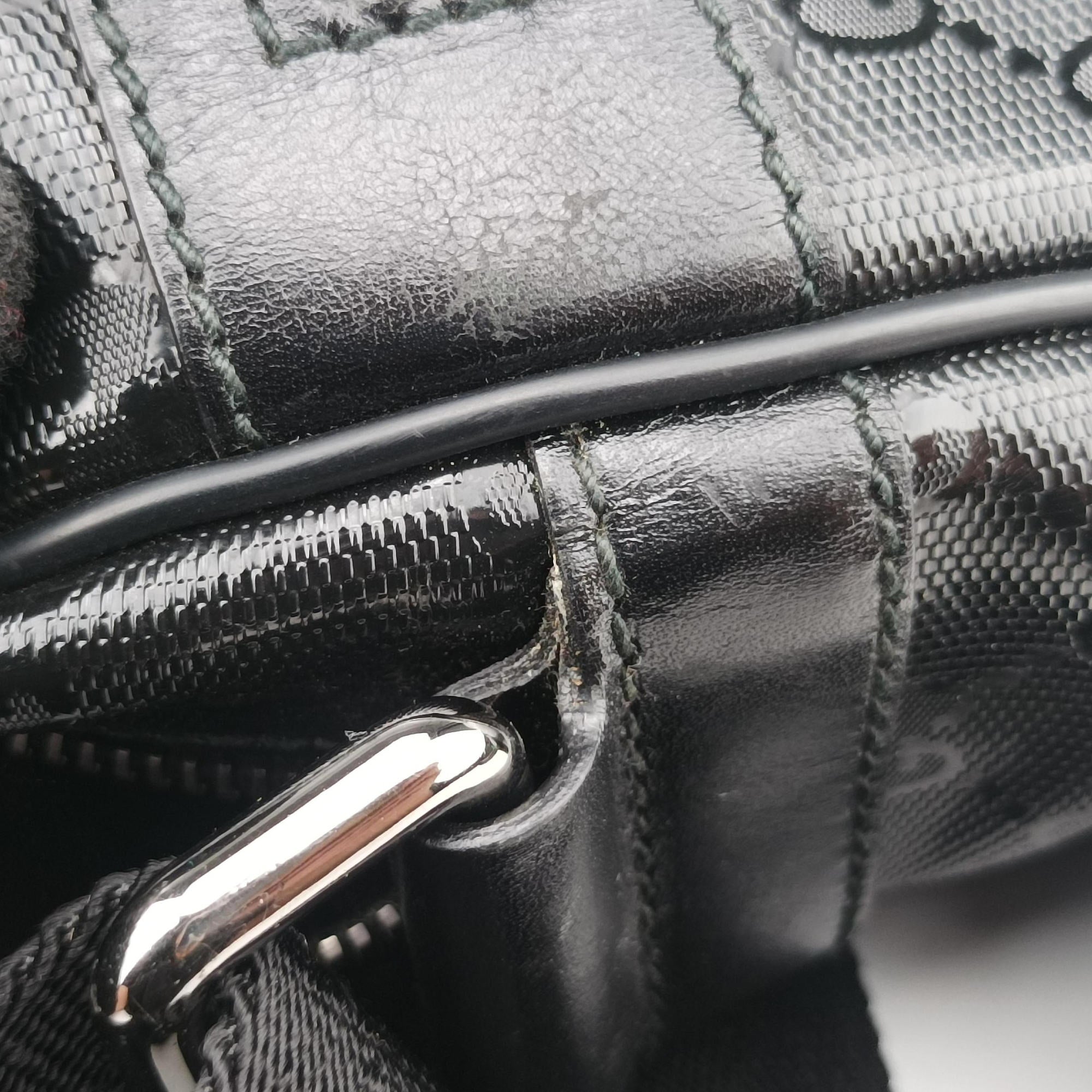 GG Imprime Messenger Black PVC coated canvas 201448 D6362378GGインプリメ メッセンジャー ブラック PVCコーティングキャンバス 201448 D6362378