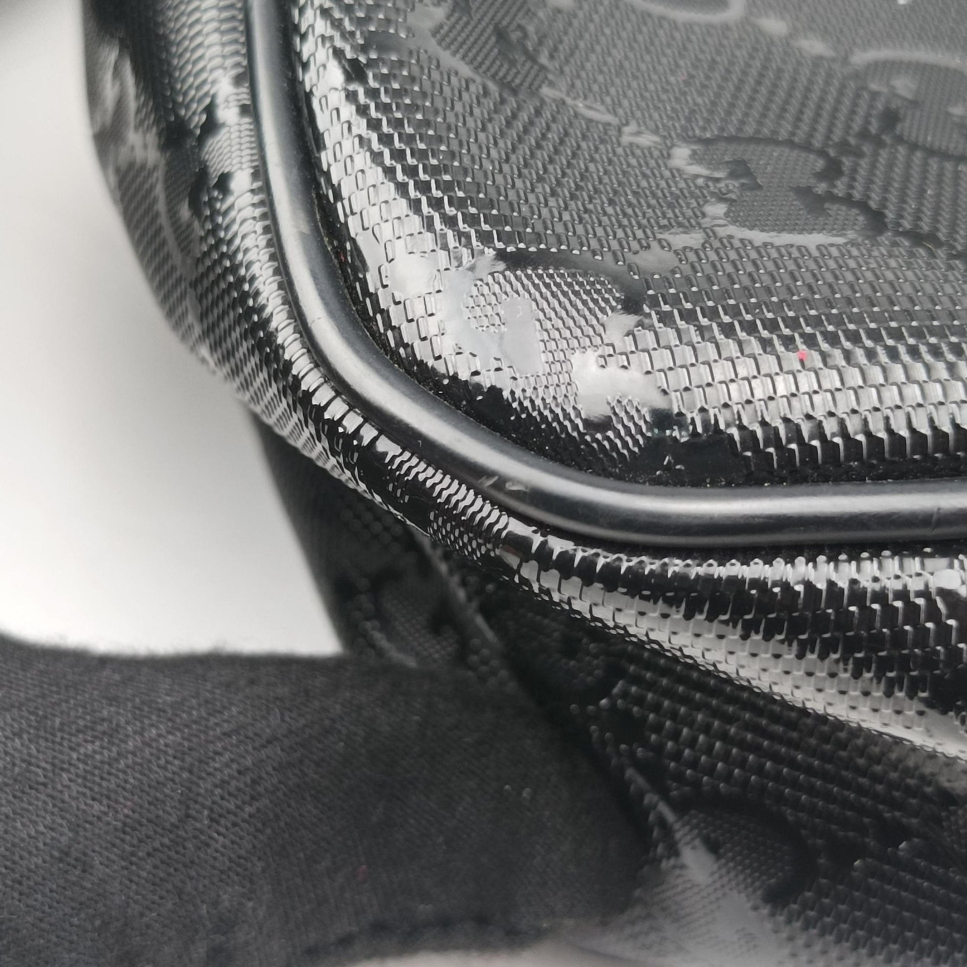 GG Imprime Messenger Black PVC coated canvas 201448 D6362378GGインプリメ メッセンジャー ブラック PVCコーティングキャンバス 201448 D6362378