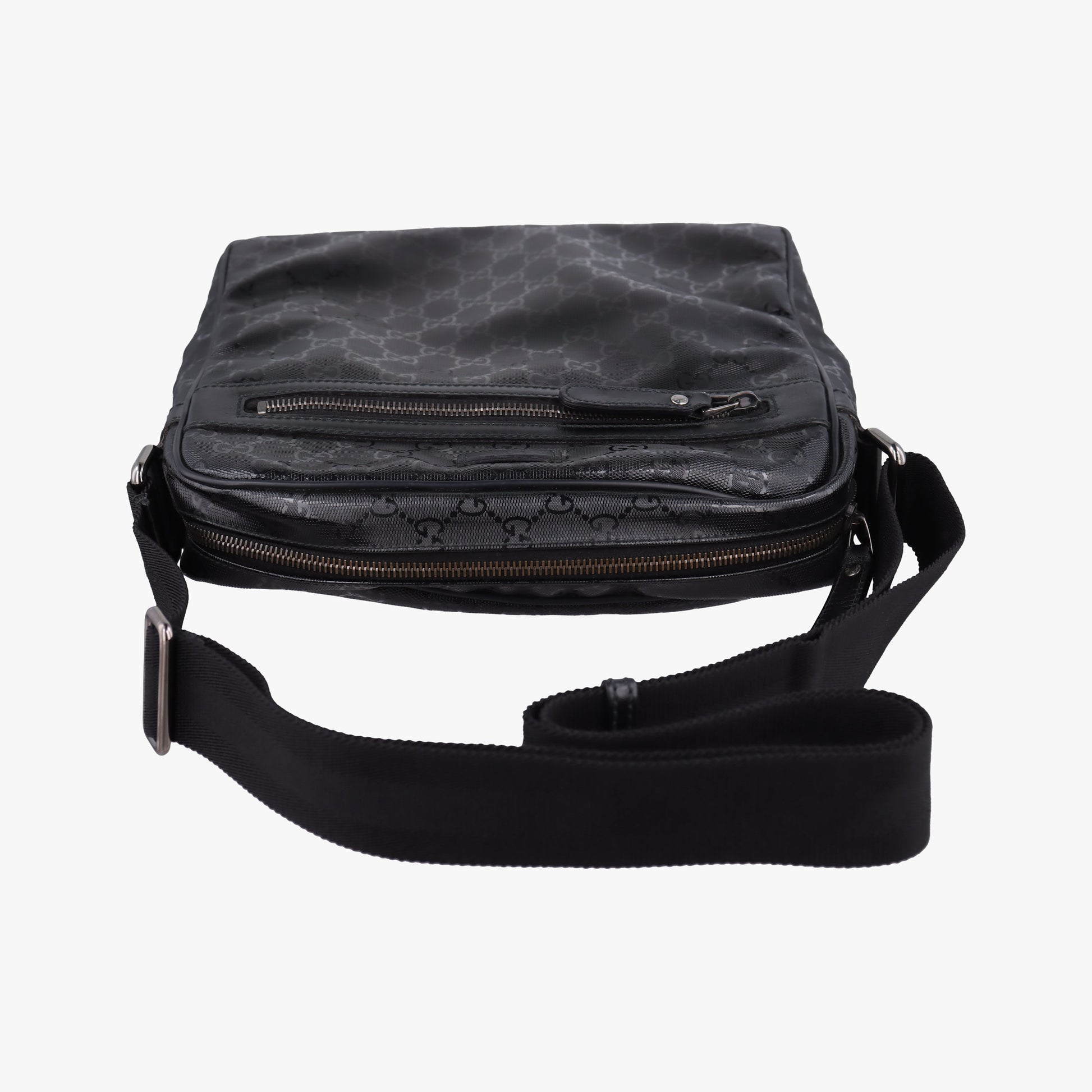 GG Imprime Messenger Black PVC coated canvas 201448 D6362378GGインプリメ メッセンジャー ブラック PVCコーティングキャンバス 201448 D6362378