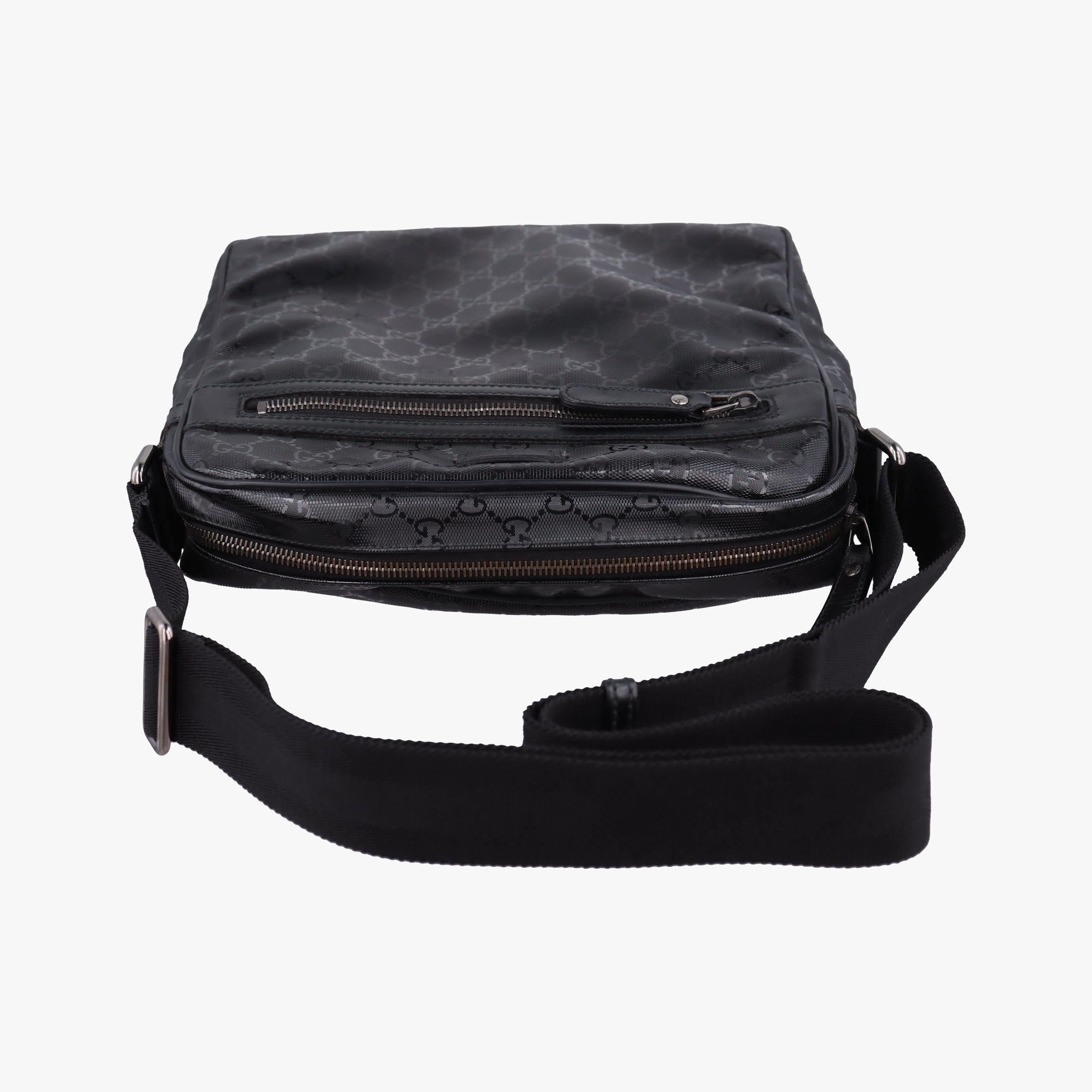 GG Imprime Messenger Black PVC coated canvas 201448 D6362378GGインプリメ メッセンジャー ブラック PVCコーティングキャンバス 201448 D6362378