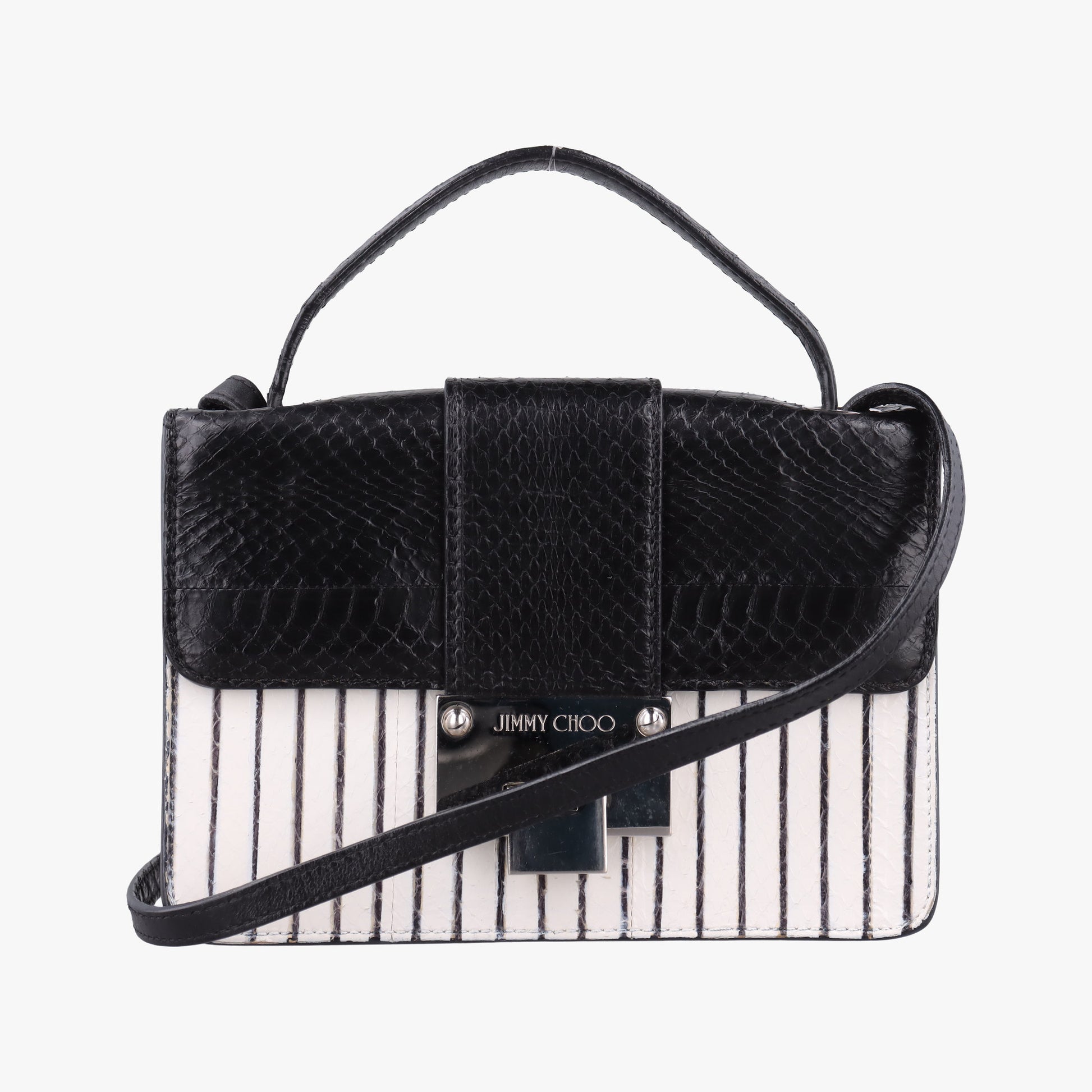 RebelZebra StripeSnakeskin × Leather11BP2Gレベルブラック × ホワイトヘビ革 × レザー11BP2G