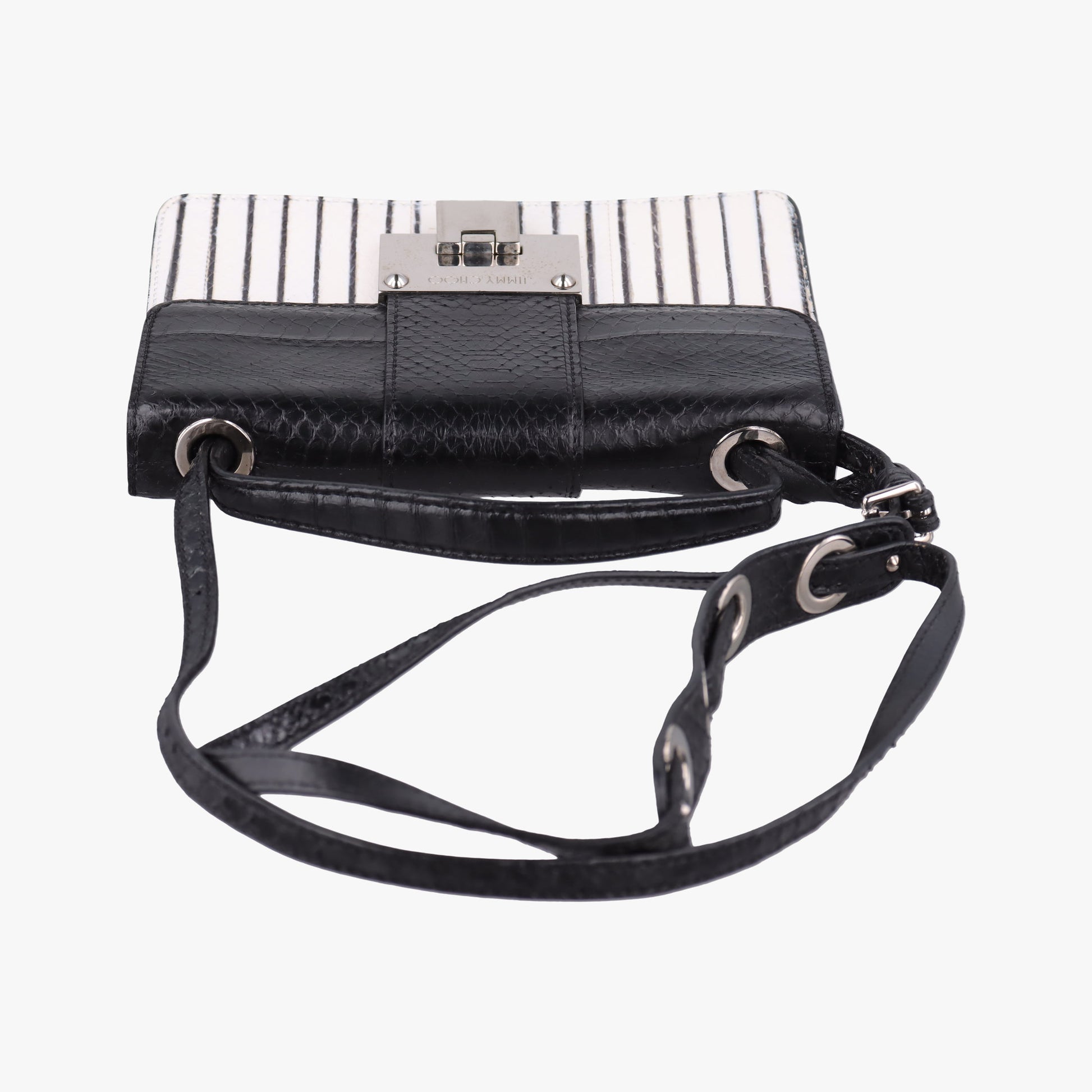 RebelZebra StripeSnakeskin × Leather11BP2Gレベルブラック × ホワイトヘビ革 × レザー11BP2G