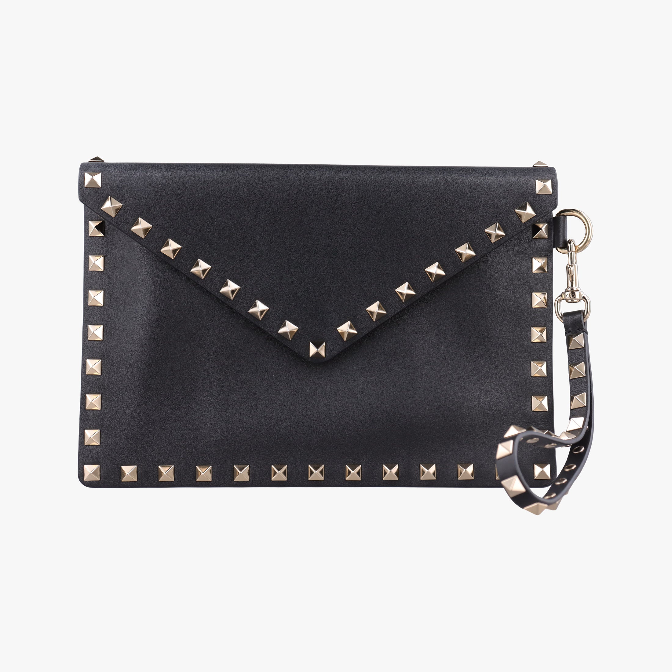 Rockstud Envelope Wallet Black leather TV-PP87BOL2ロックスタッド エンベロープウォレット ブラック レザー TV-PP87BOL2