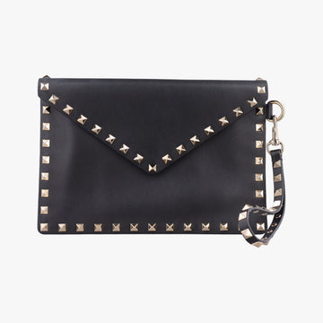 Rockstud Envelope Wallet Black leather TV-PP87BOL2ロックスタッド エンベロープウォレット ブラック レザー TV-PP87BOL2