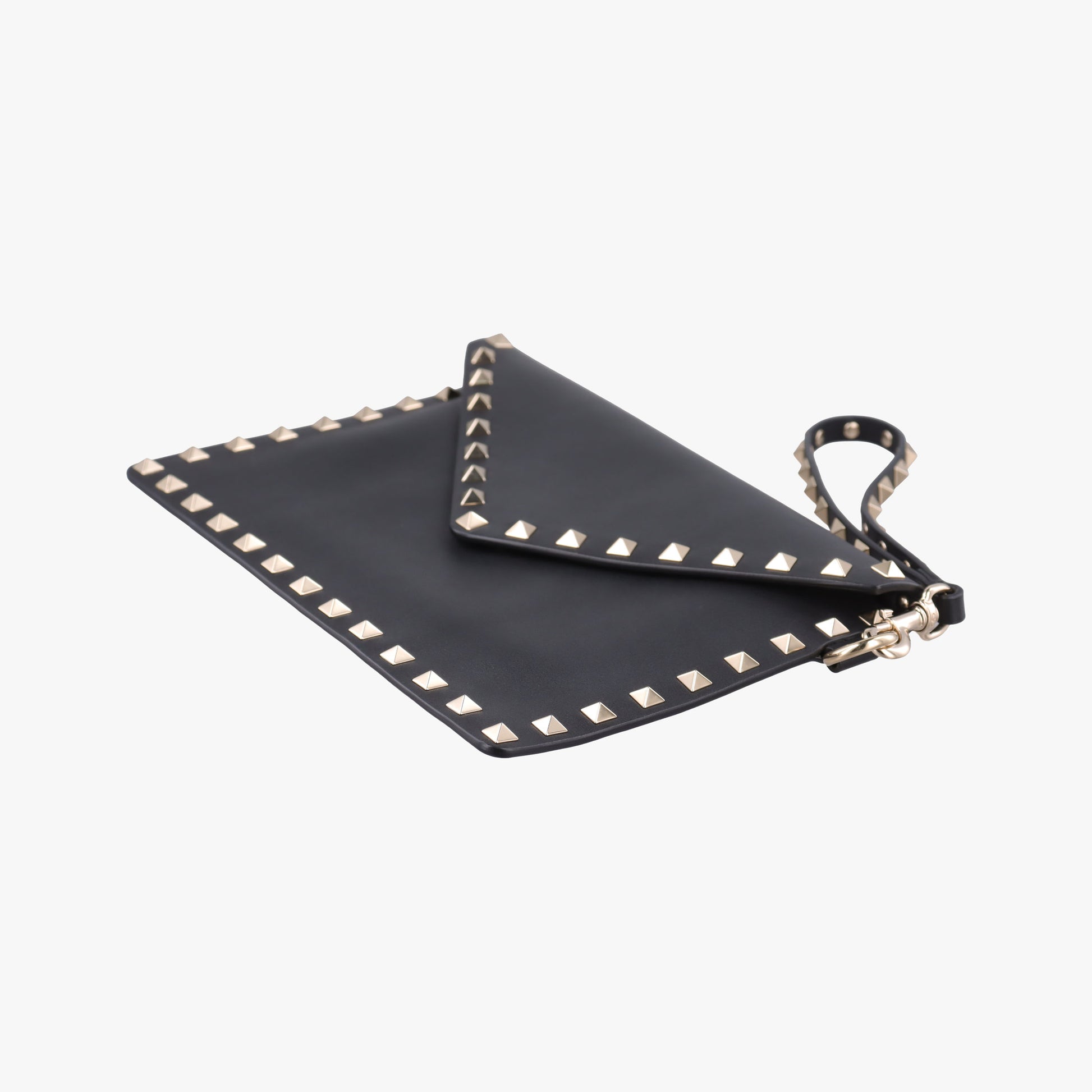 Rockstud Envelope Wallet Black leather TV-PP87BOL2ロックスタッド エンベロープウォレット ブラック レザー TV-PP87BOL2