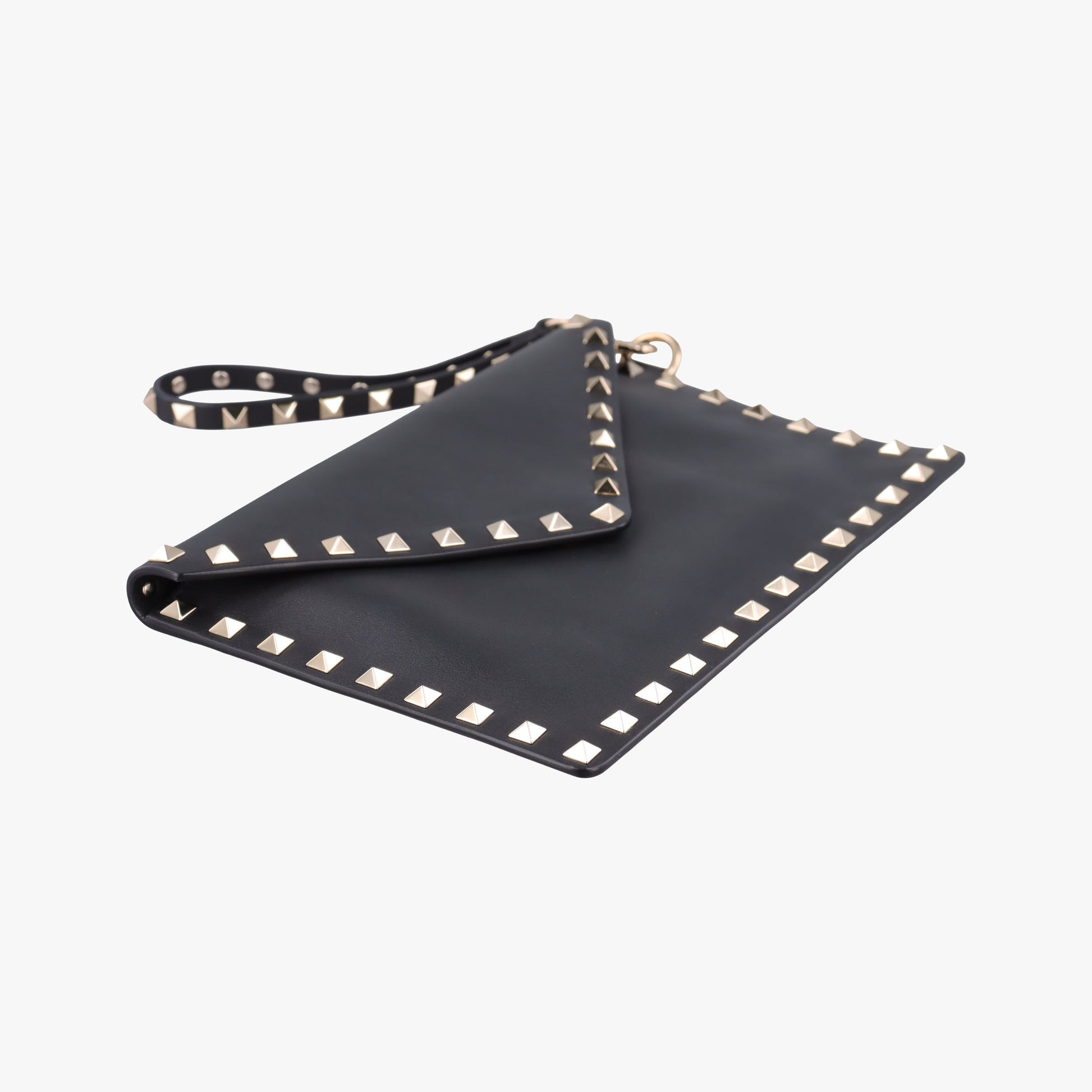 Rockstud Envelope Wallet Black leather TV-PP87BOL2ロックスタッド エンベロープウォレット ブラック レザー TV-PP87BOL2
