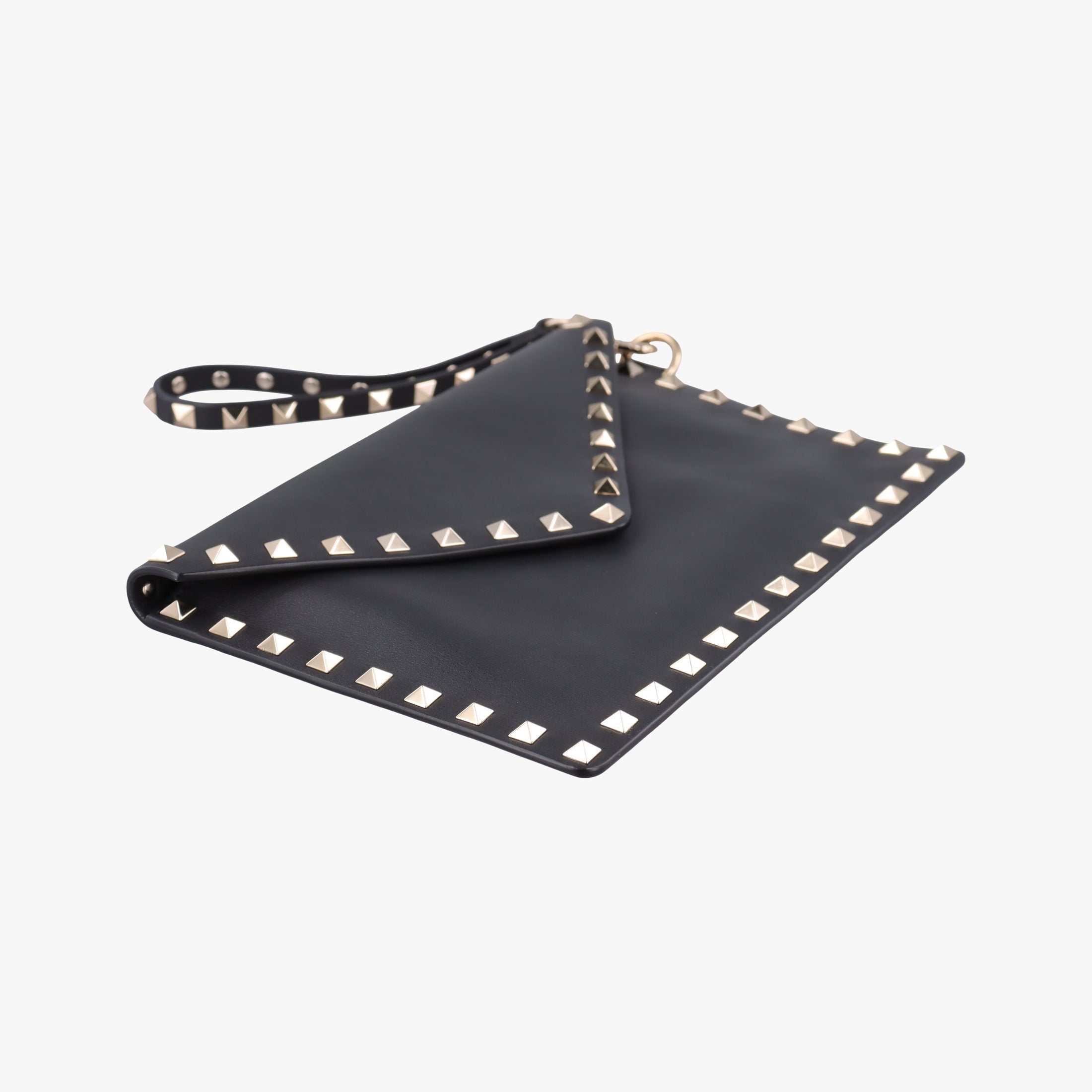 Rockstud Envelope Wallet Black leather TV-PP87BOL2ロックスタッド エンベロープウォレット ブラック レザー TV-PP87BOL2
