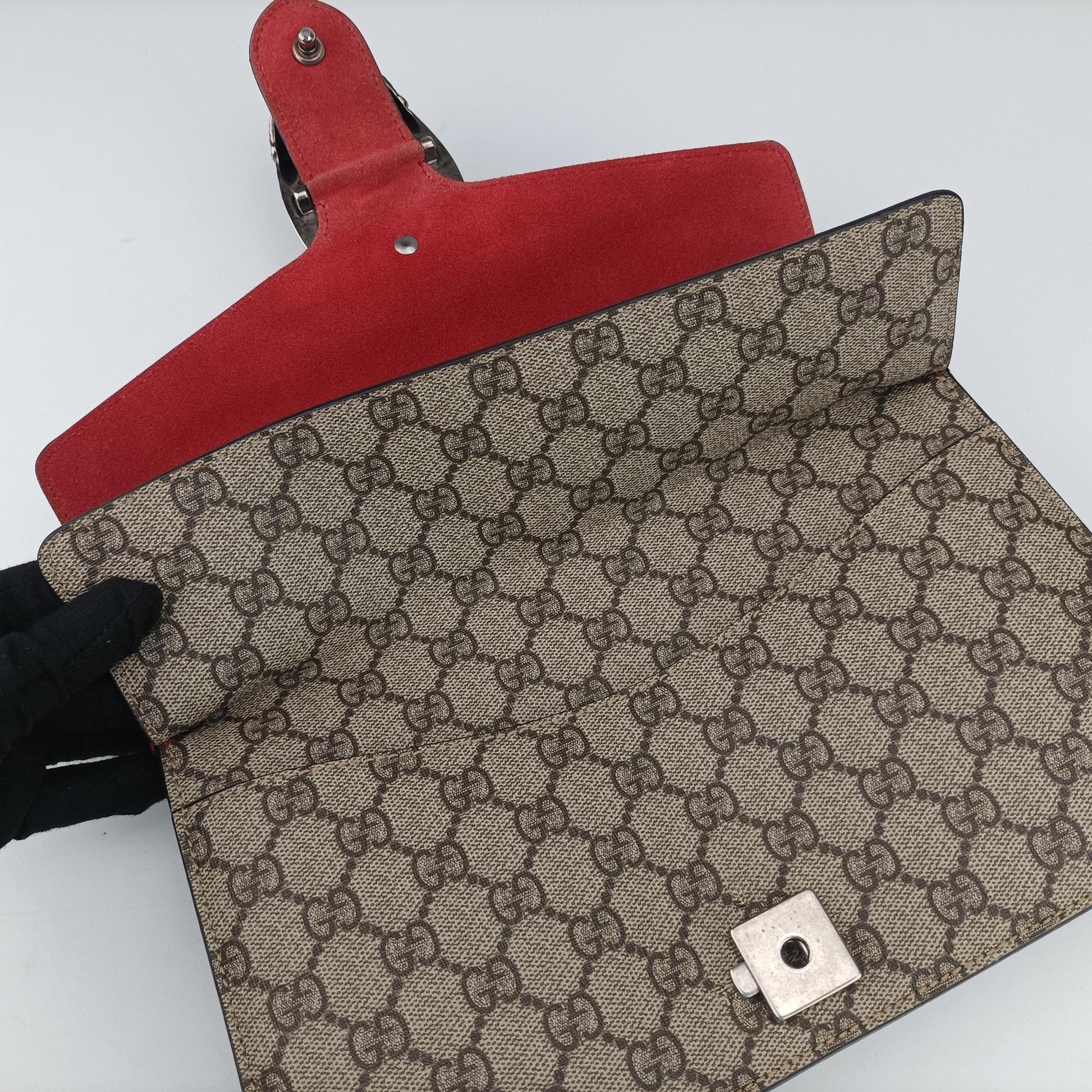 Dionysus beige×red PVC coated canvas×suede 400249 B027354691ディオニュソス ベージュ×レッド PVCコーティングキャンバス×スエード 400249 B027354691