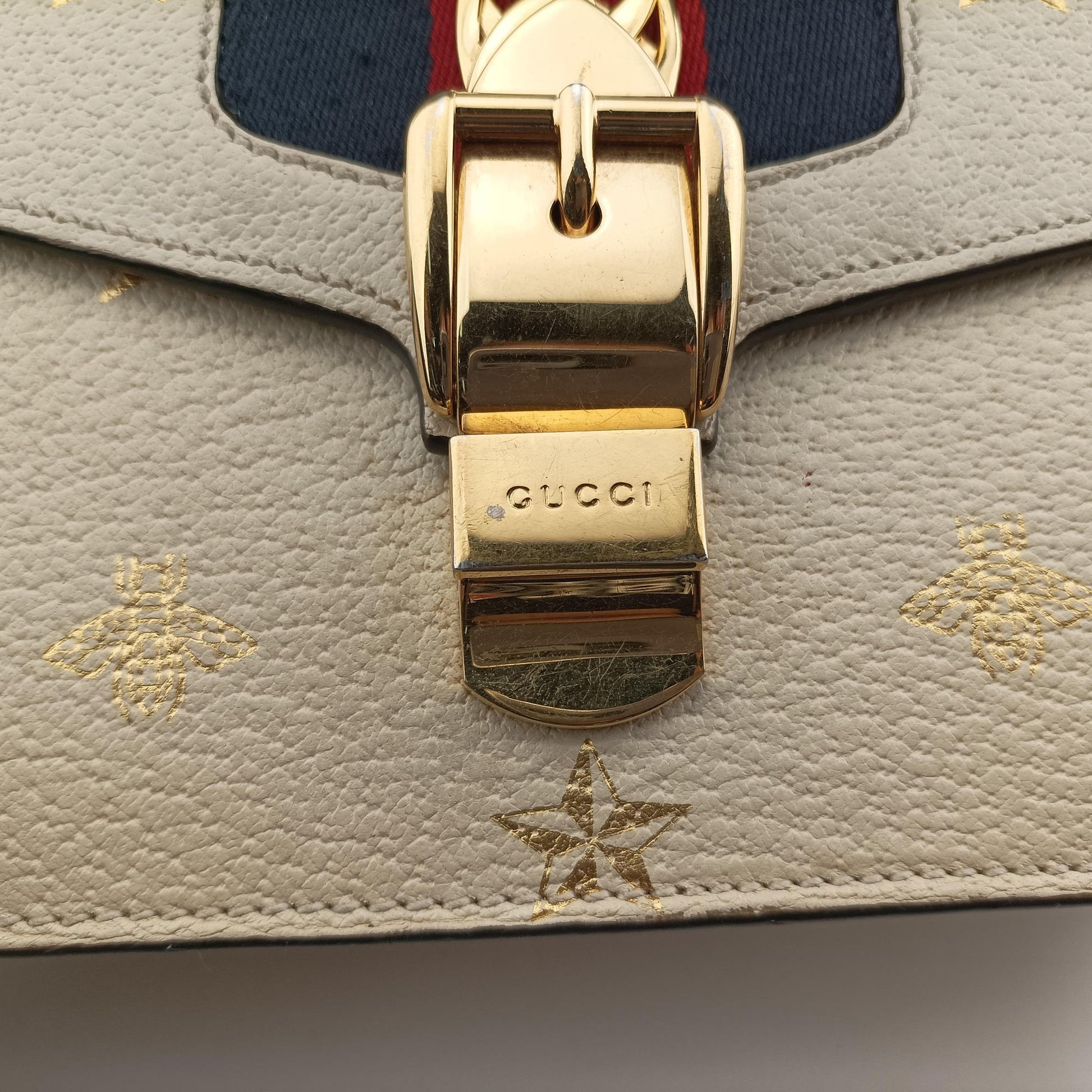 Sylvie Ivory×Navy×Red Leather 524405 F033625716シルヴィ アイボリー×ネイビー×レッド レザー 524405 F033625716