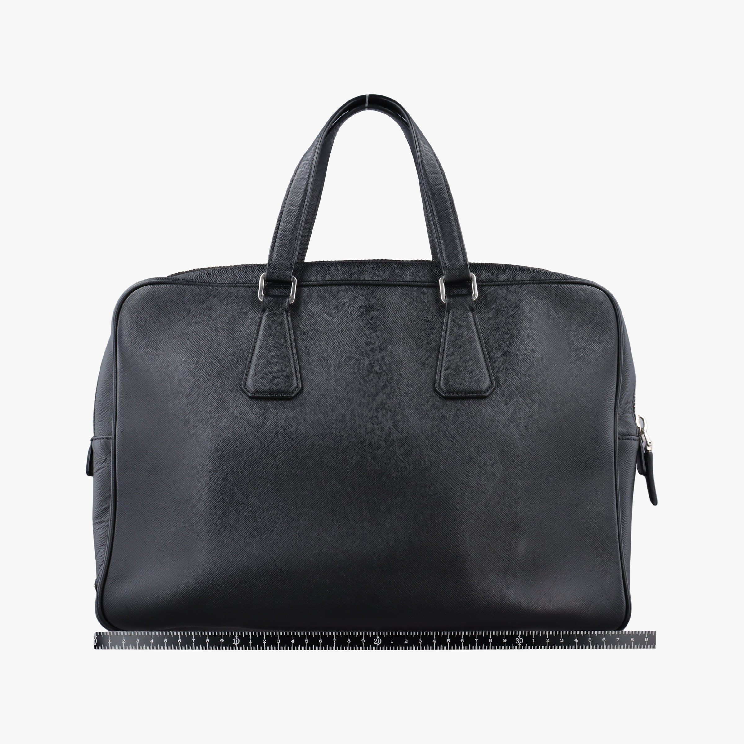 Push-Lock Briefcases Black Saffiano Leather 164 58/Nプッシュロックブリーフケース ブラック サフィアーノレザー 164 58/N