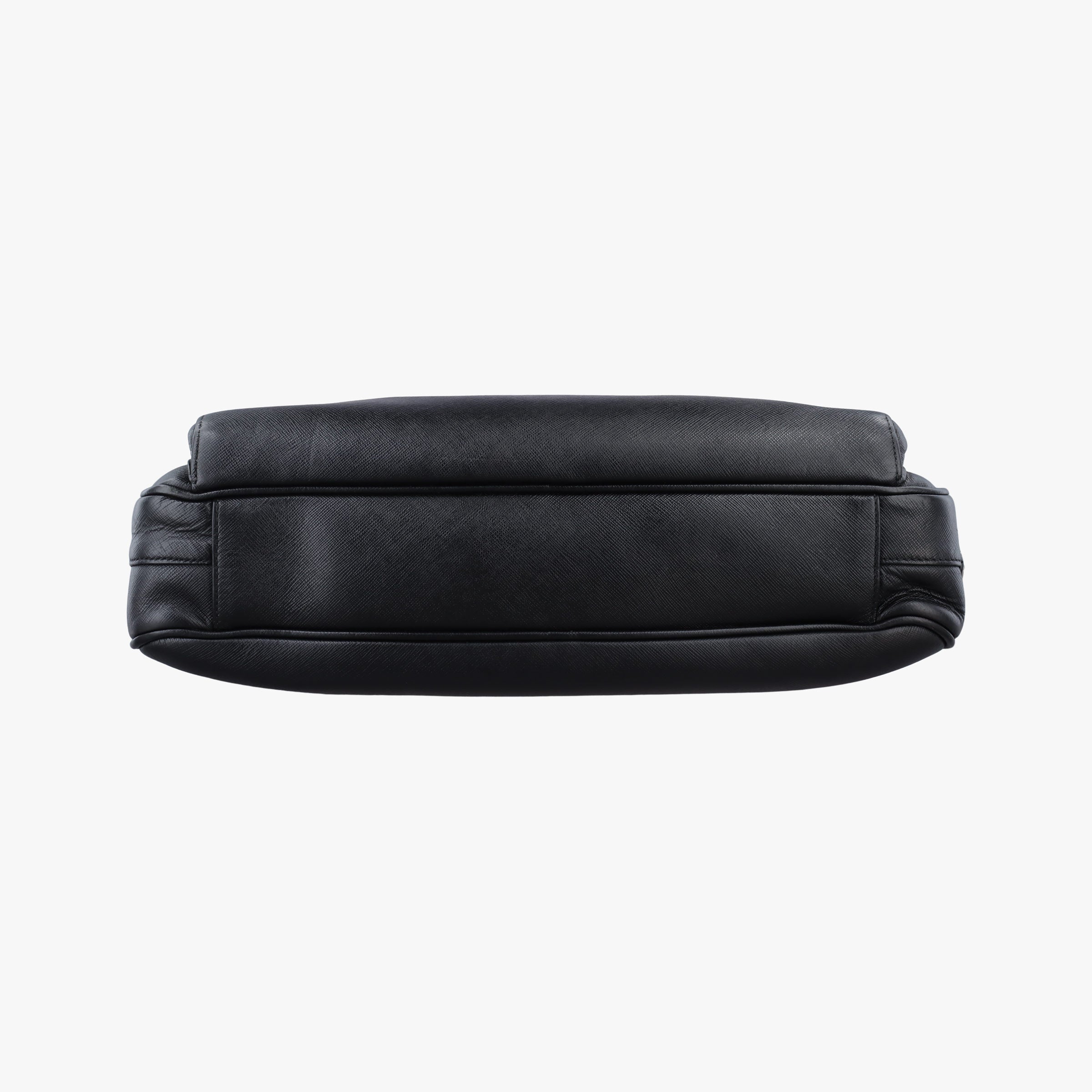 Push-Lock Briefcases Black Saffiano Leather 164 58/Nプッシュロックブリーフケース ブラック サフィアーノレザー 164 58/N