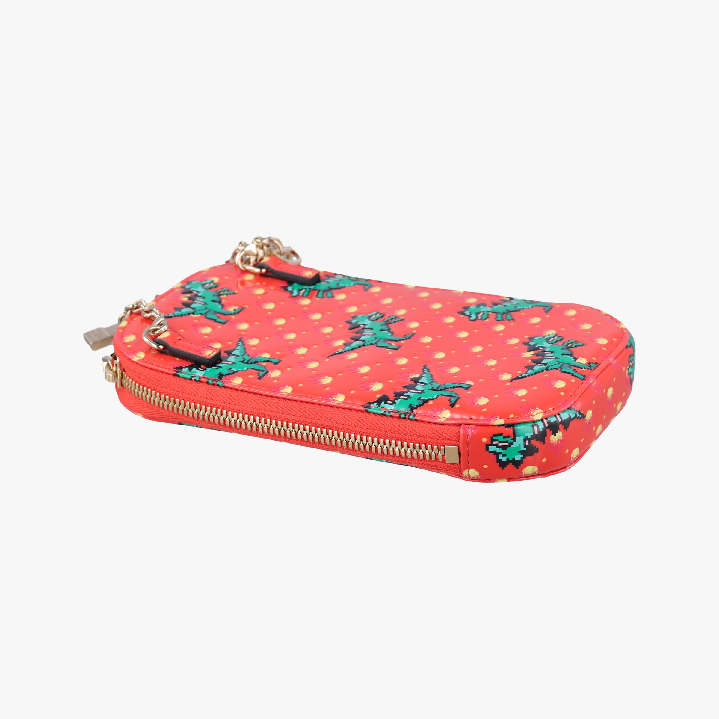 Lady Dior Orange Red Patent Leather 43-MA-0241レディ ディオール オレンジレッド パテント 43-MA-0241