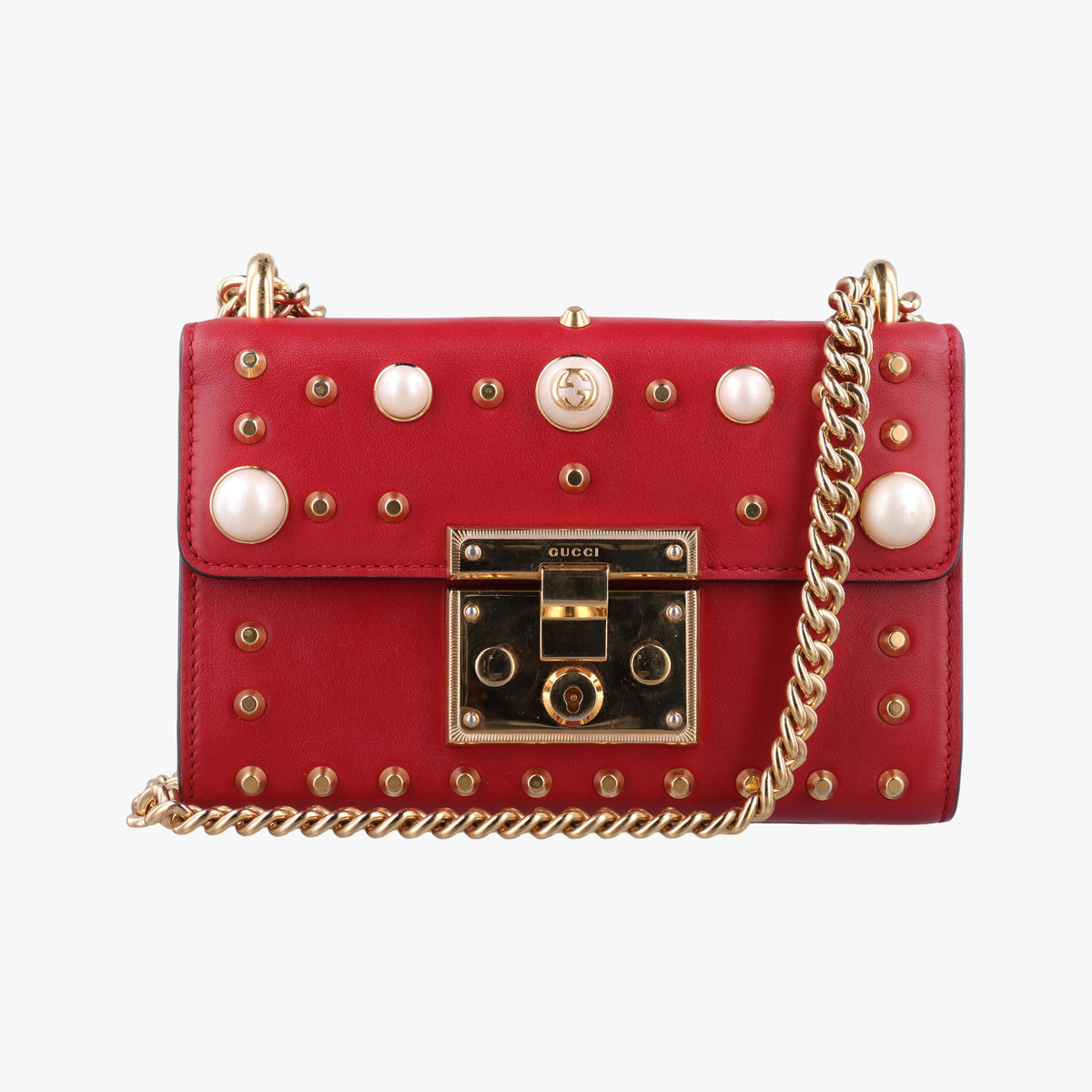 Padlock Red Leather 432182 E021822380パドロック レッド レザー 432182 E021822380