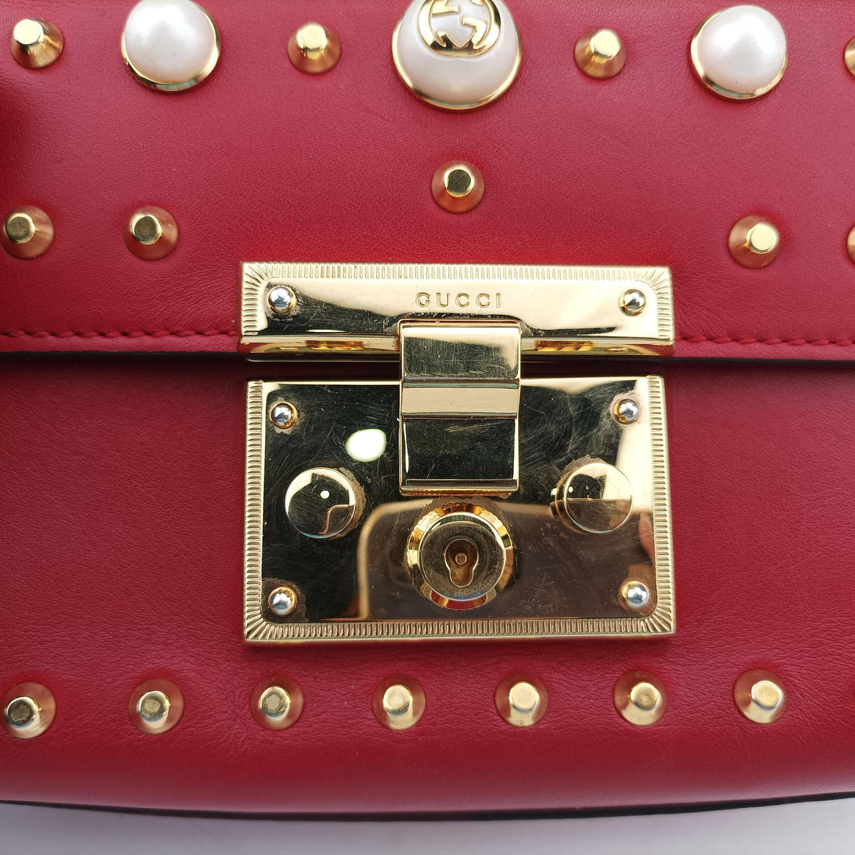 Padlock Red Leather 432182 E021822380パドロック レッド レザー 432182 E021822380